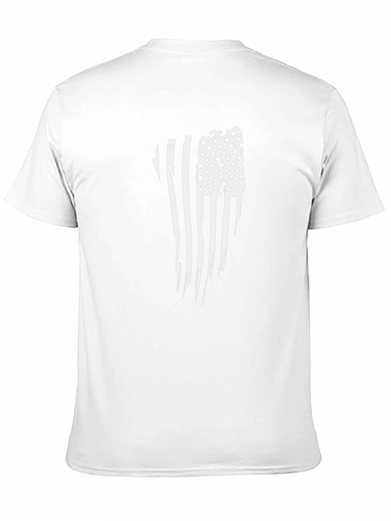 American Flag Distressed Graphic Tee - Black