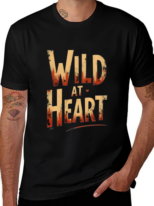 Wild At Heart Graphic Tee - Trendy Black T-Shirt