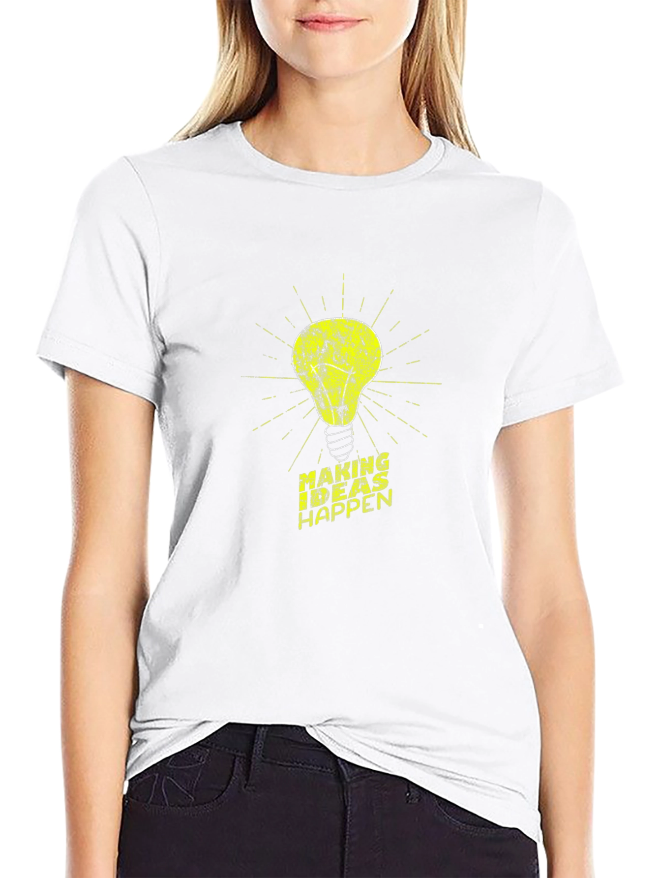 Making Ideas Happen T-Shirt - Black Crew Neck