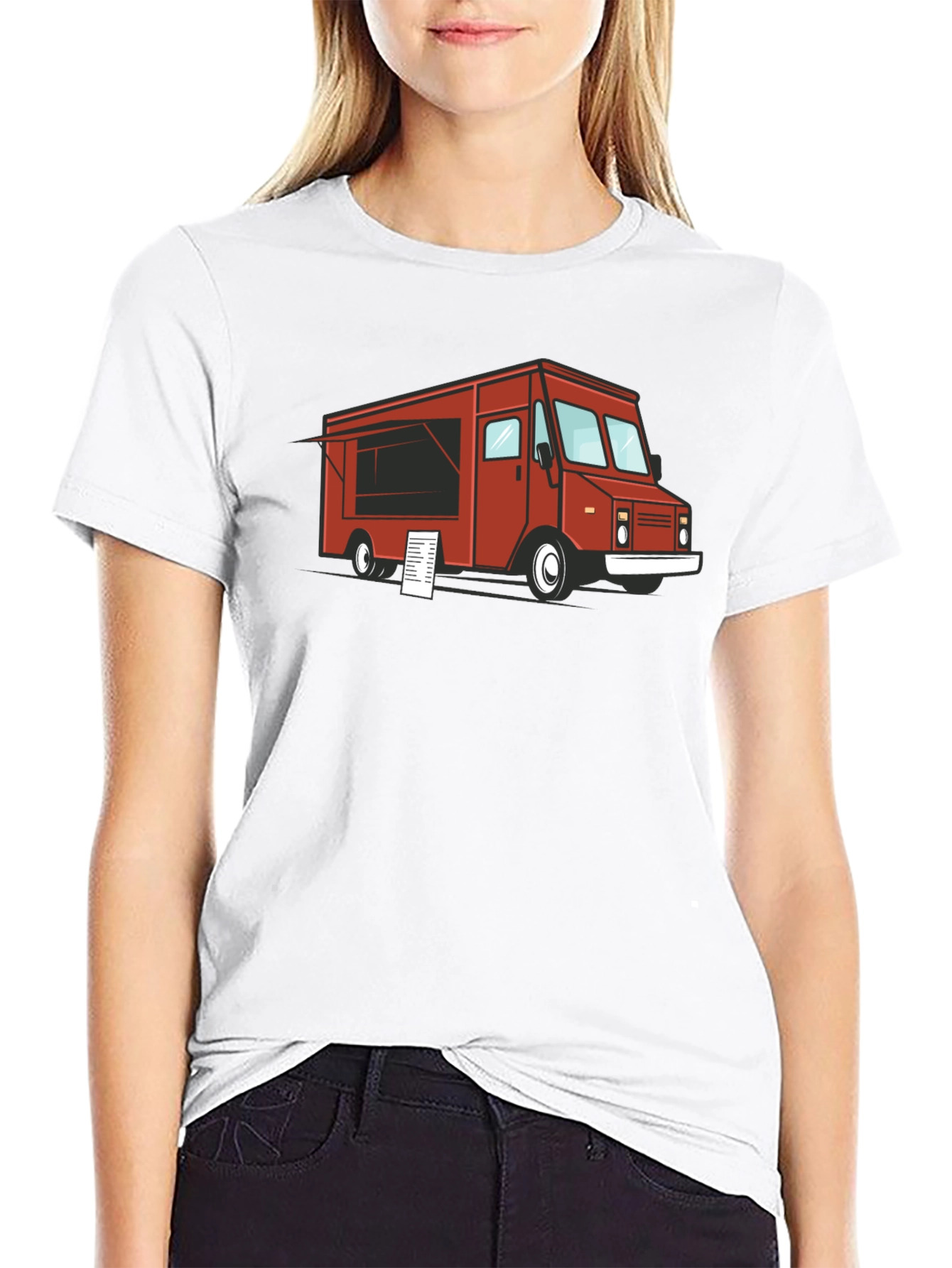 Food Truck Graphic T-Shirt - Black