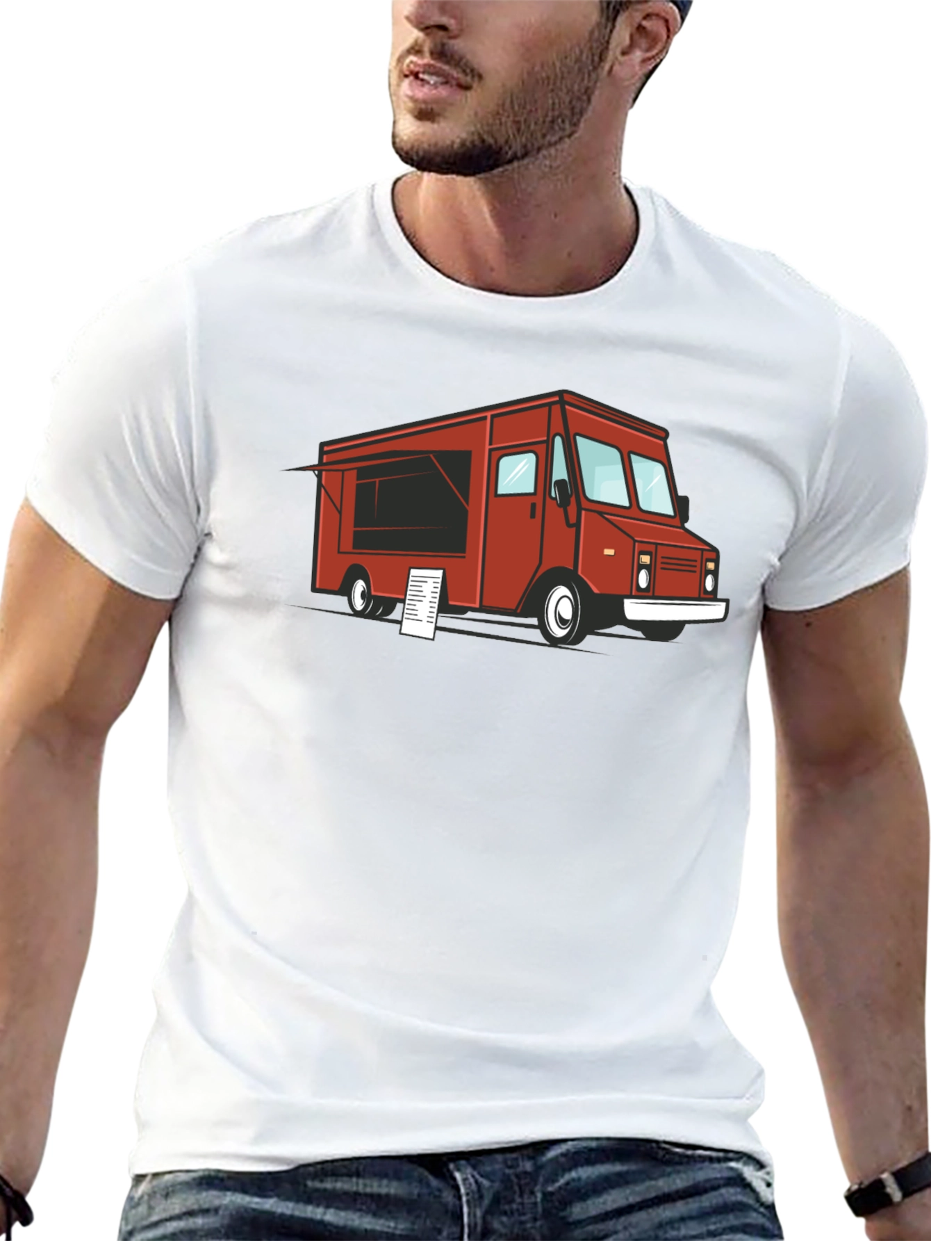 Food Truck Graphic T-Shirt - Black