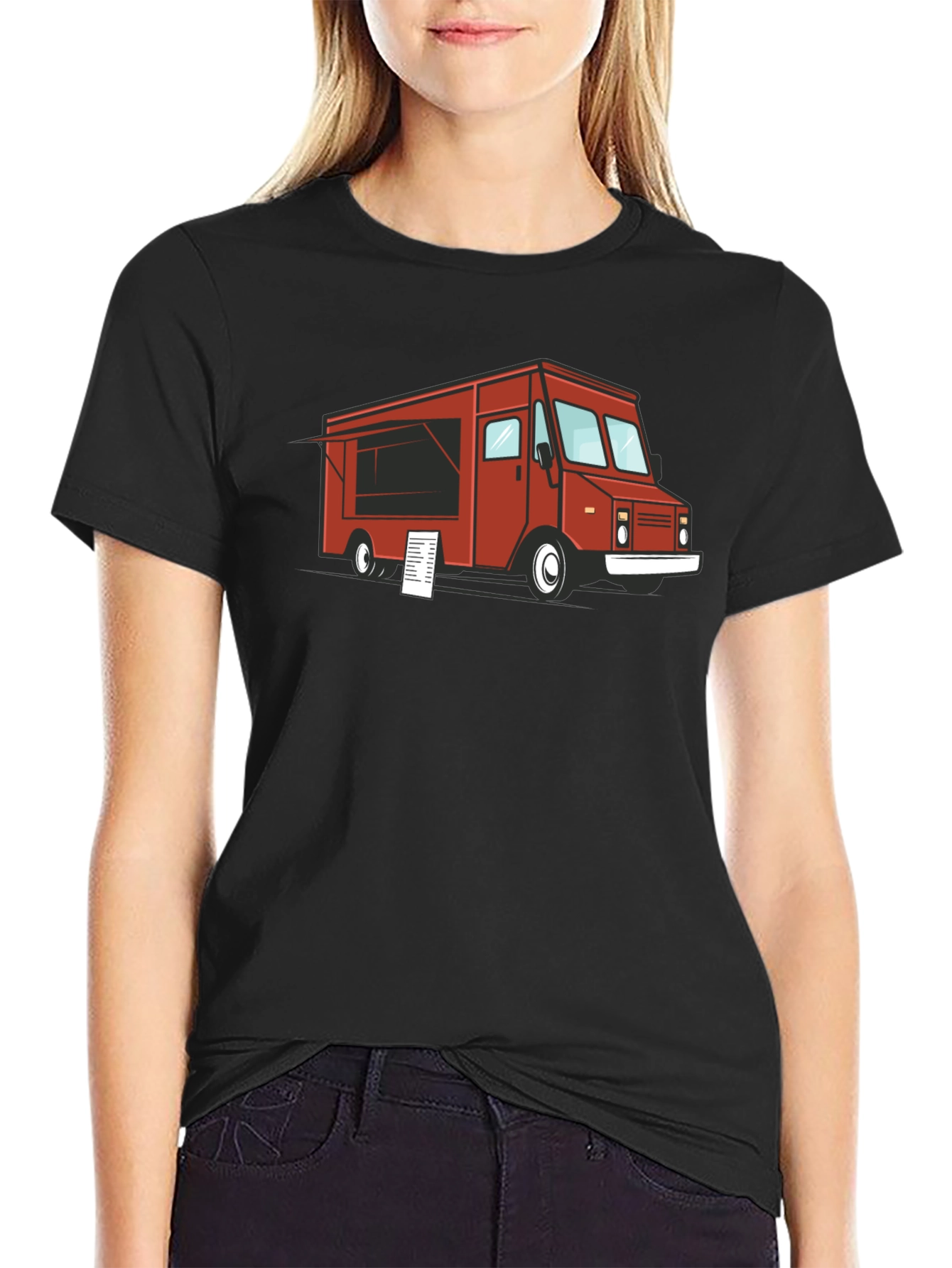 Food Truck Graphic T-Shirt - Black