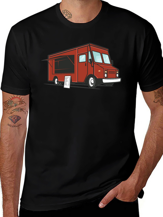 Food Truck Graphic T-Shirt - Black