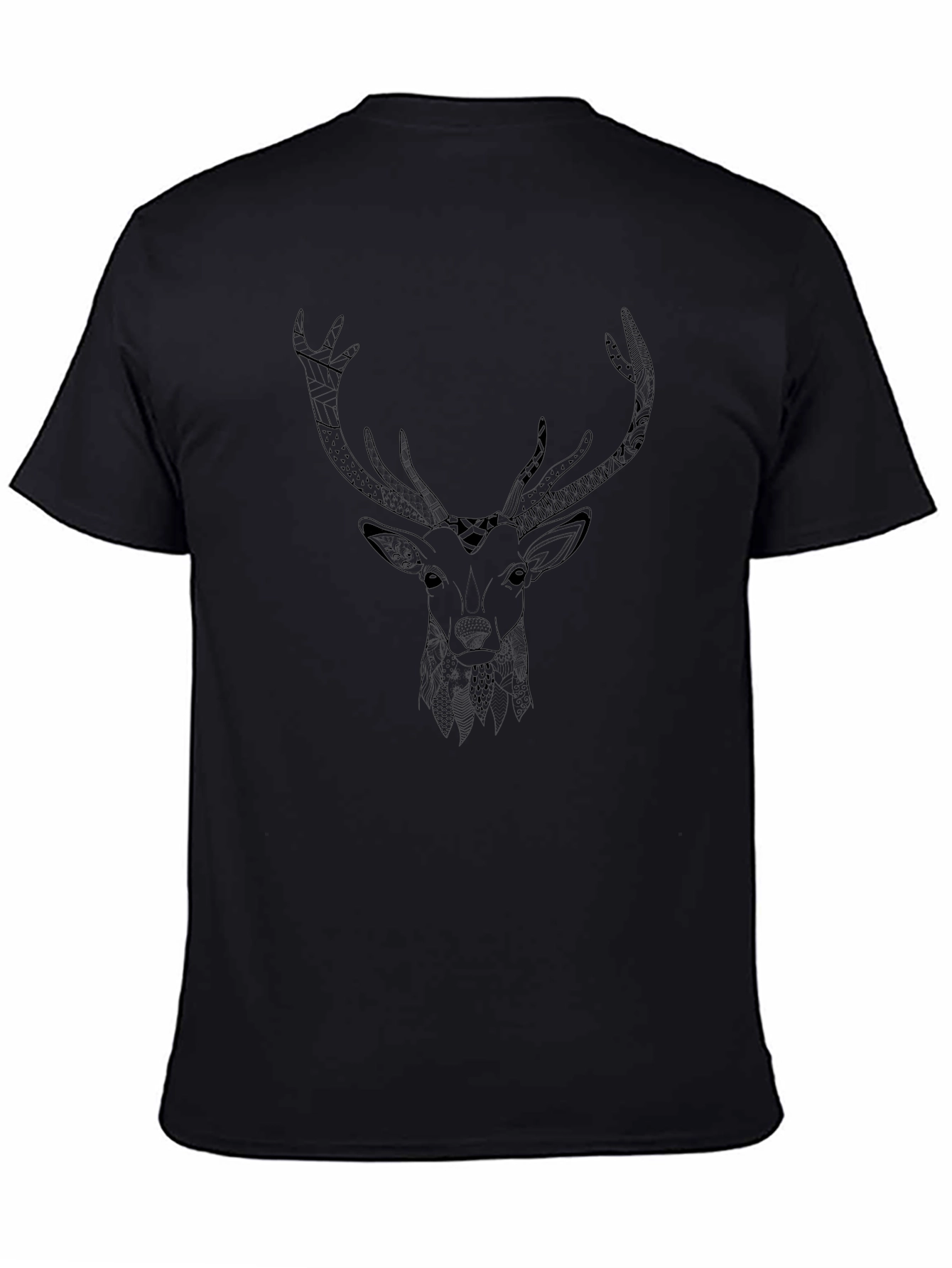 Deer Graphic Black T-Shirt