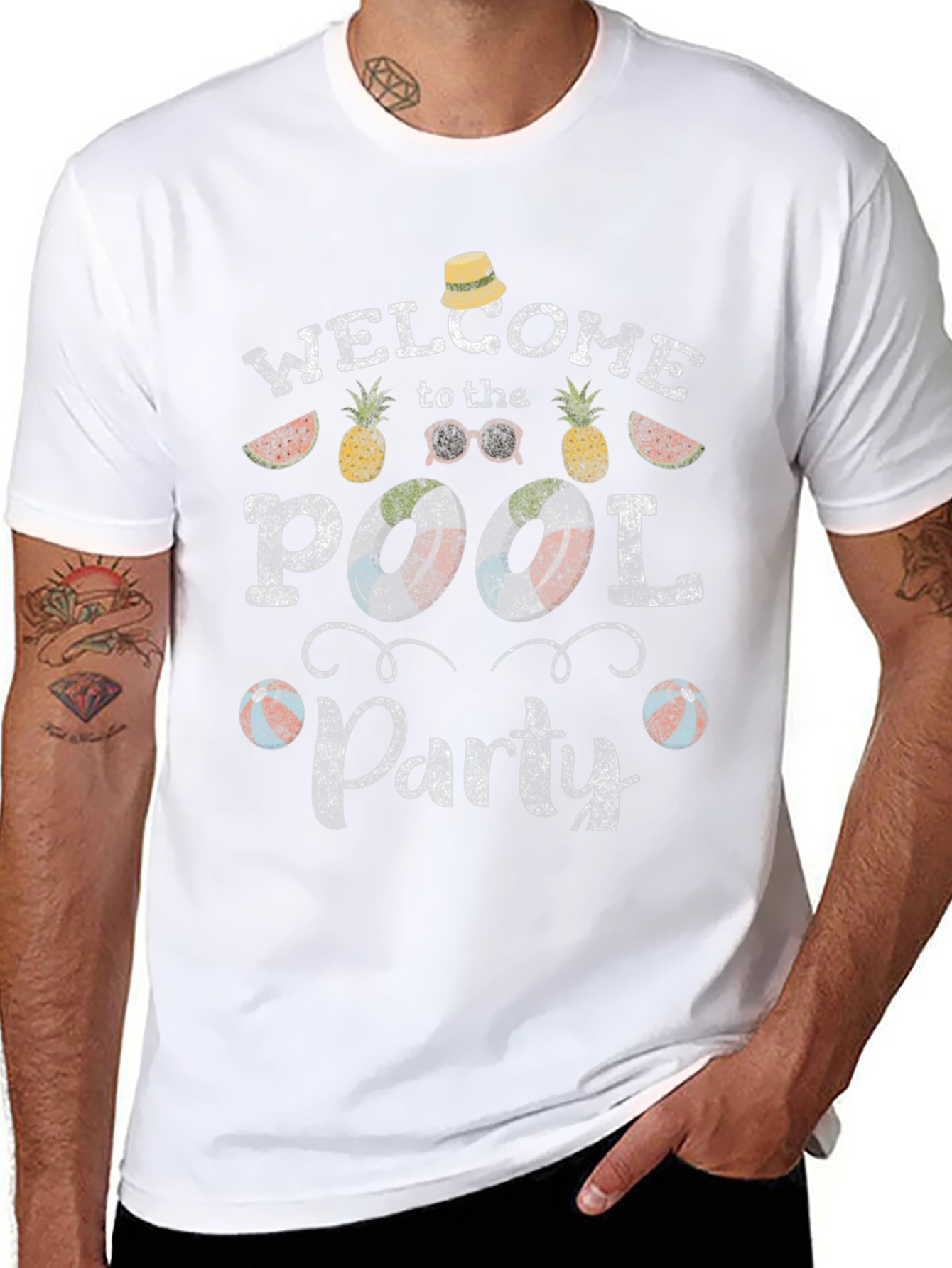 Welcome to the Pool Party Graphic T-Shirt