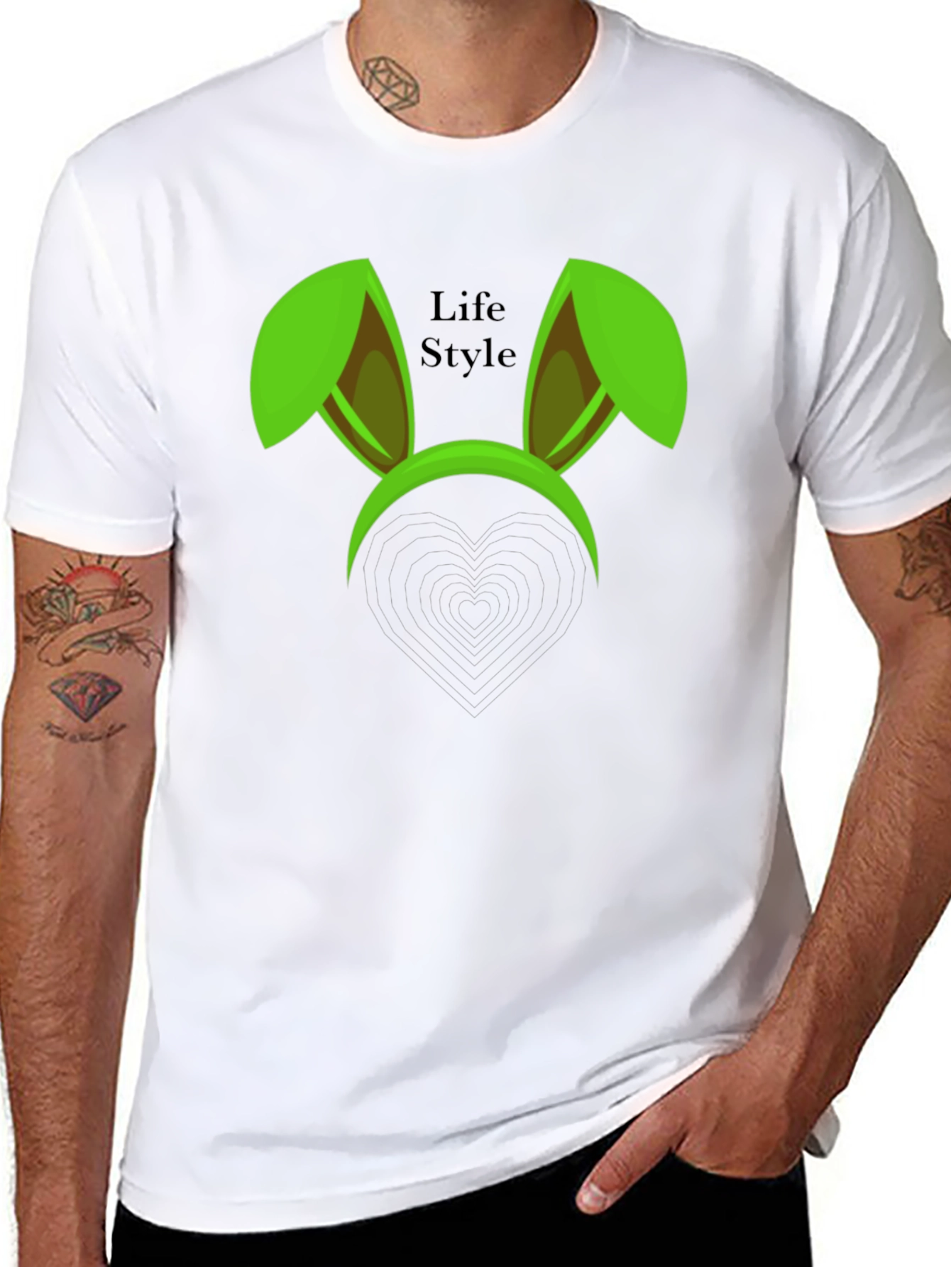 Fun Bunny Ears Graphic Tee - Life Style Apparel