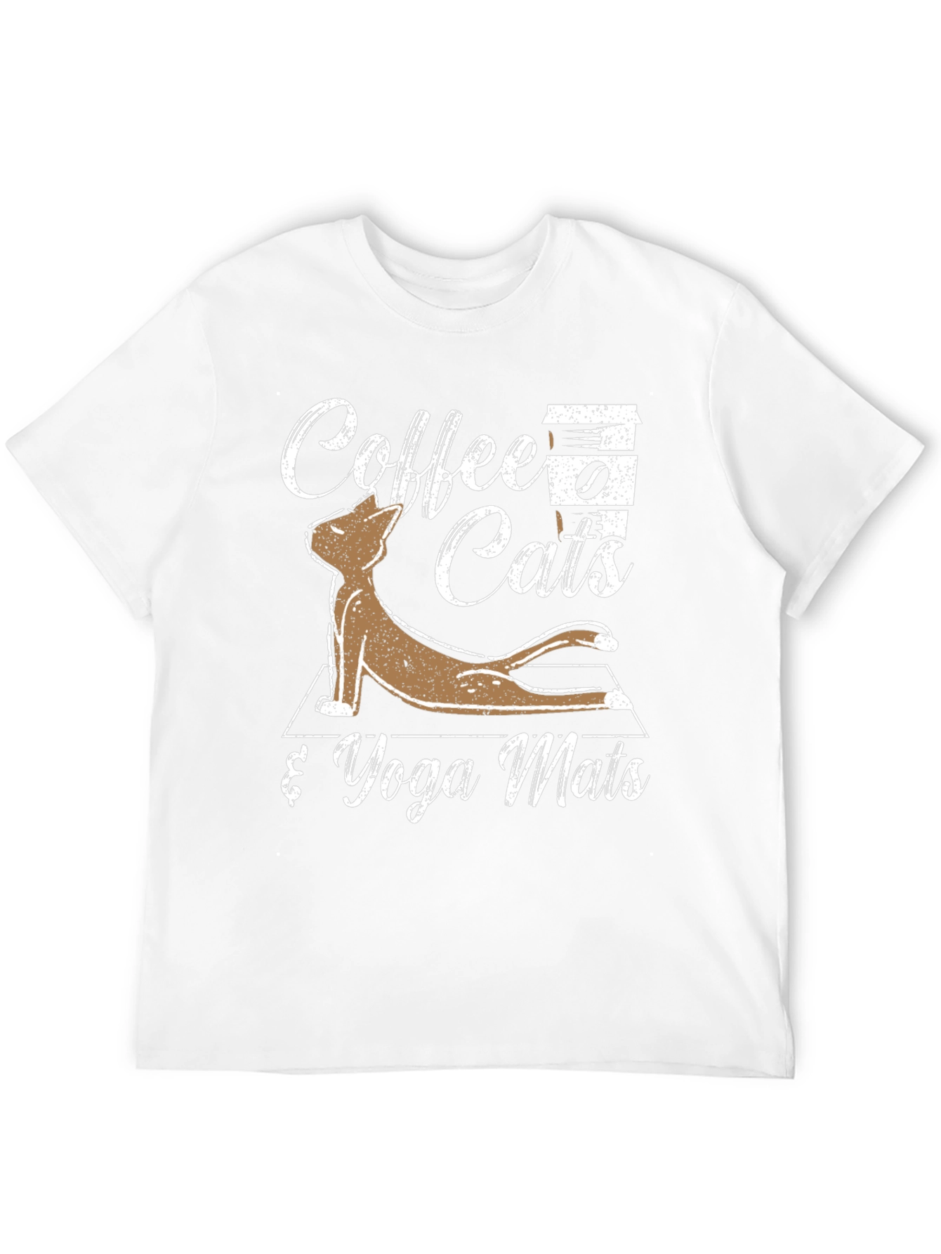 Coffee Cats & Yoga Mats Graphic T-Shirt