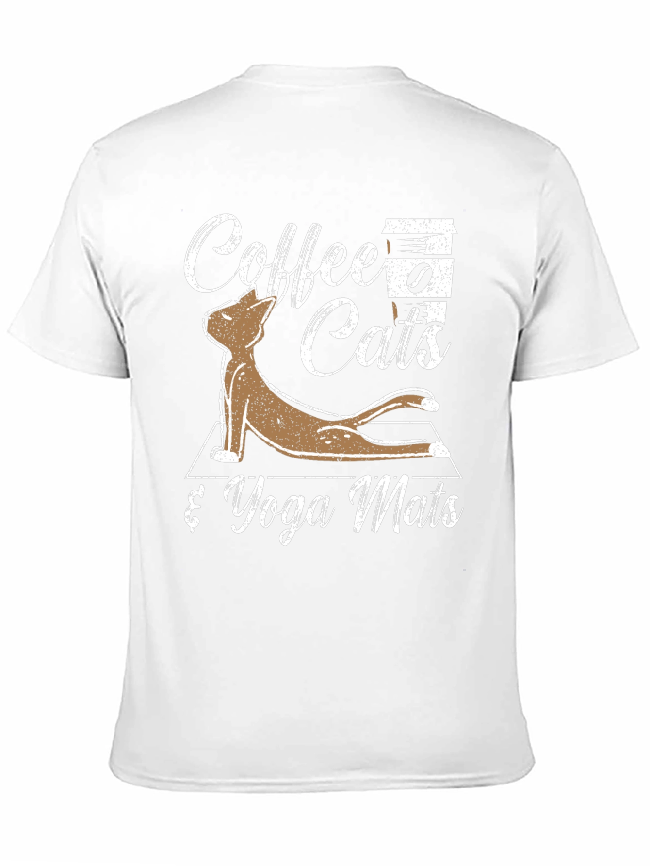 Coffee Cats & Yoga Mats Graphic T-Shirt