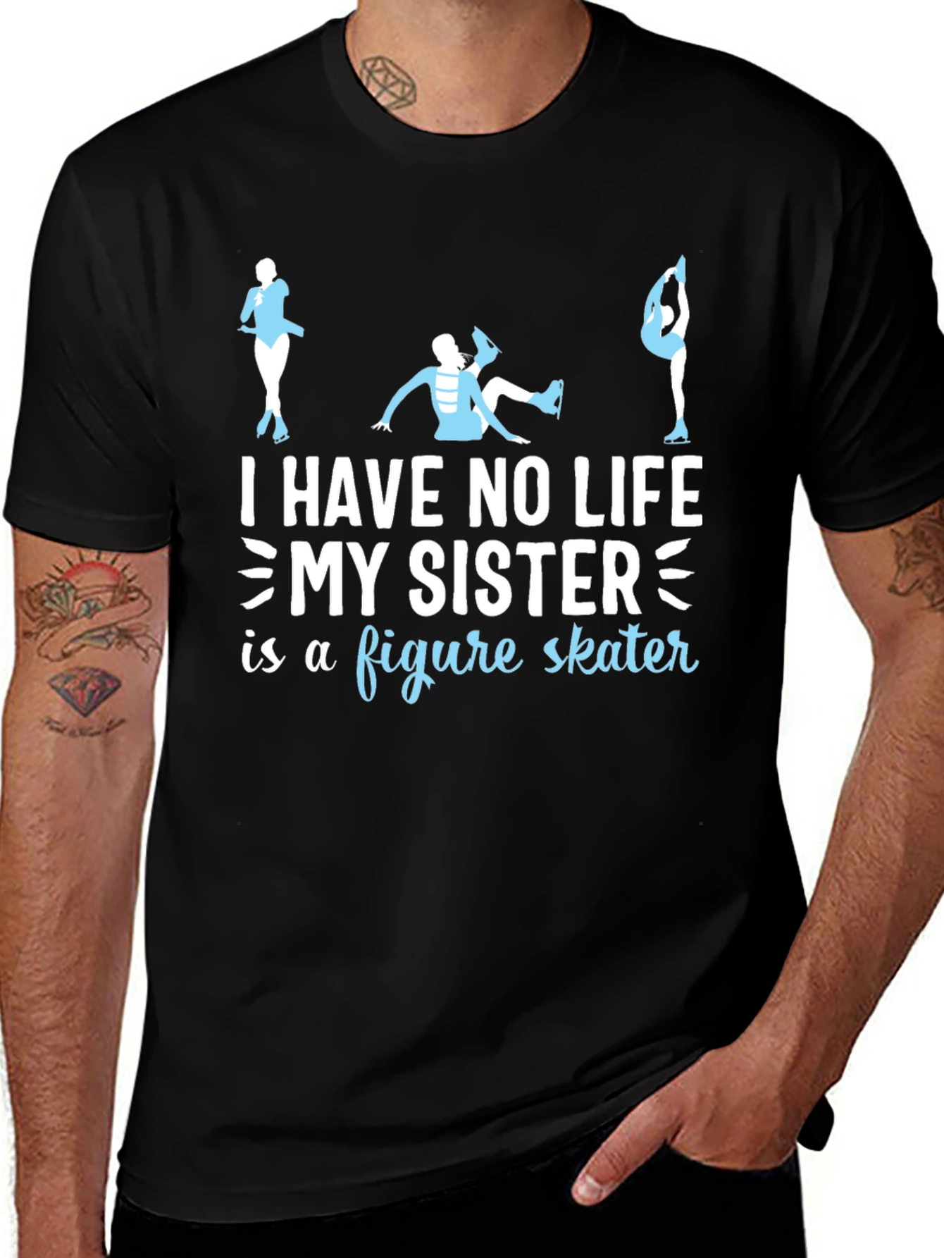 Figure Skater Sister T-Shirt - Novelty Gift