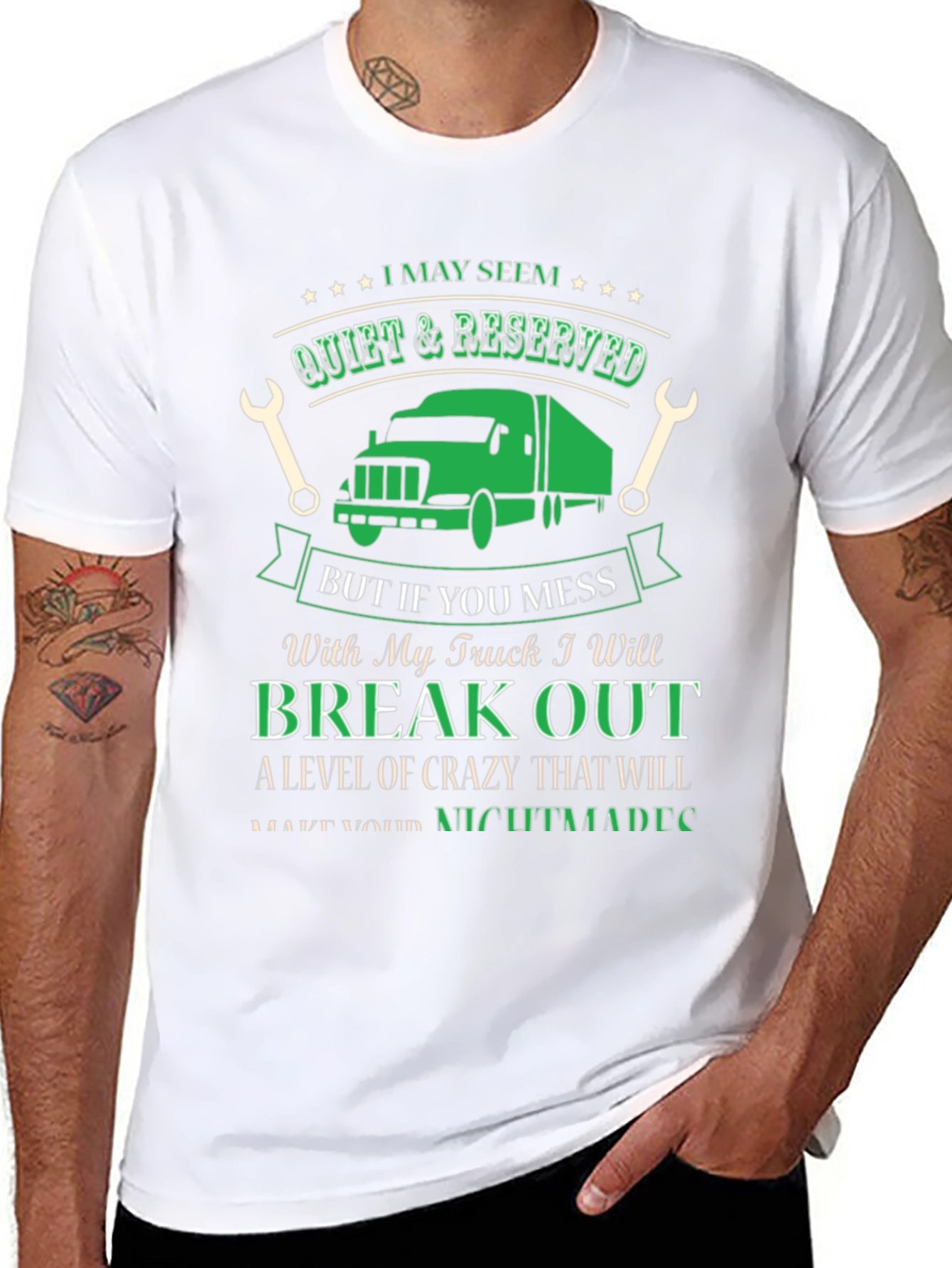 Truck Driver T-Shirt - Quiet & Reserved Funny Gift