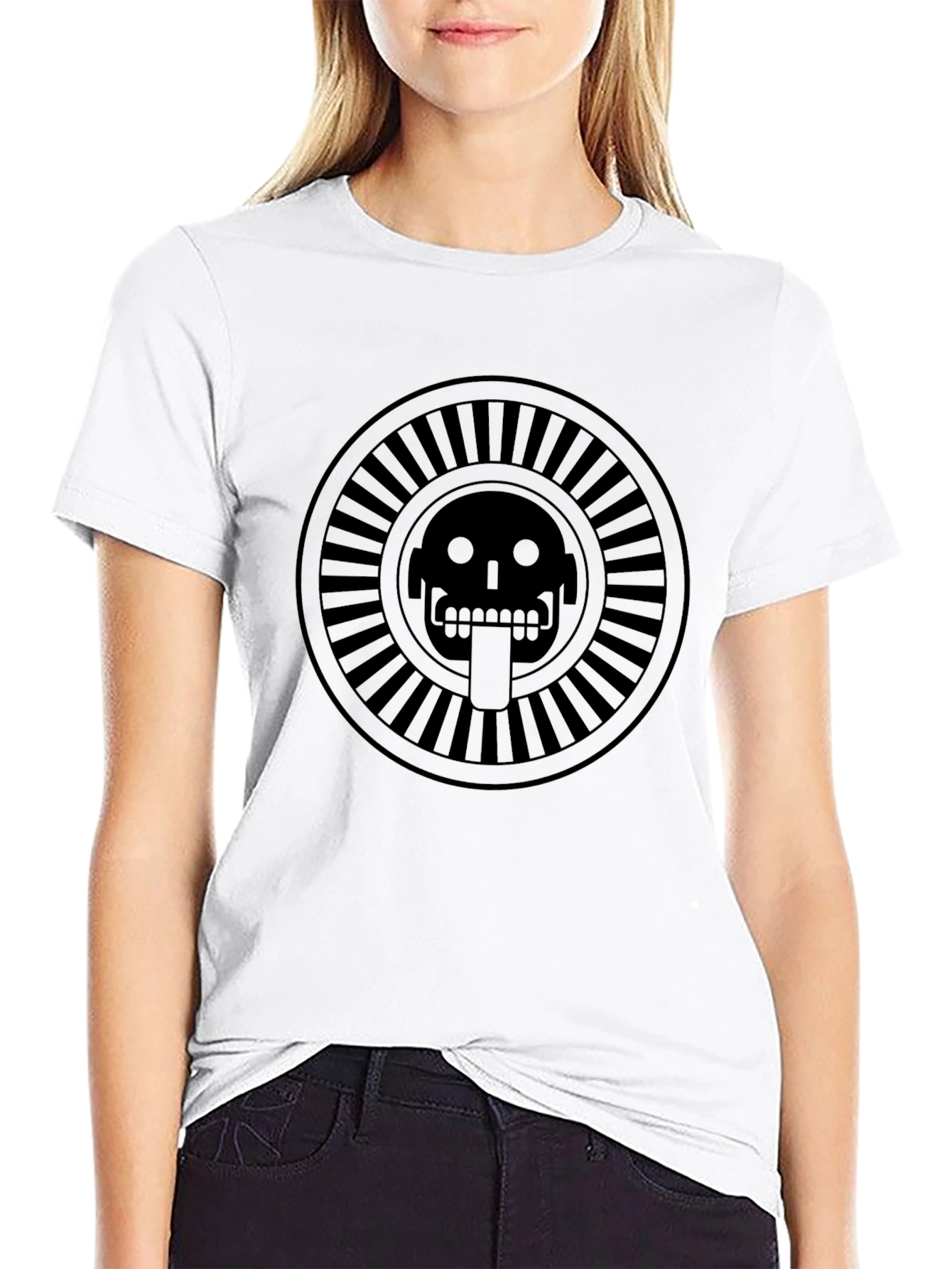 Aztec Skull Graphic Tee - Mens Black T-Shirt
