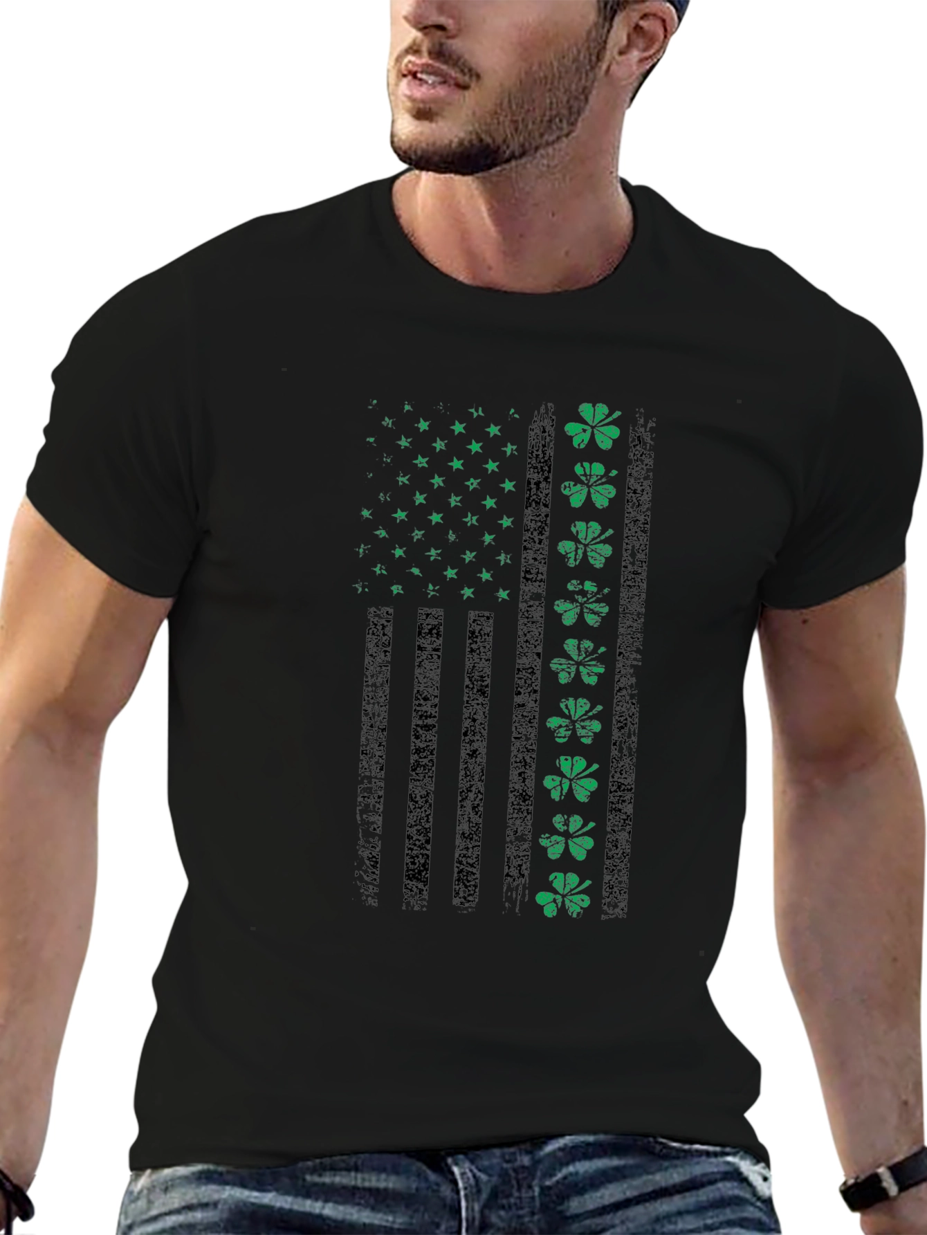 St. Patricks Day Shamrock Flag T-Shirt
