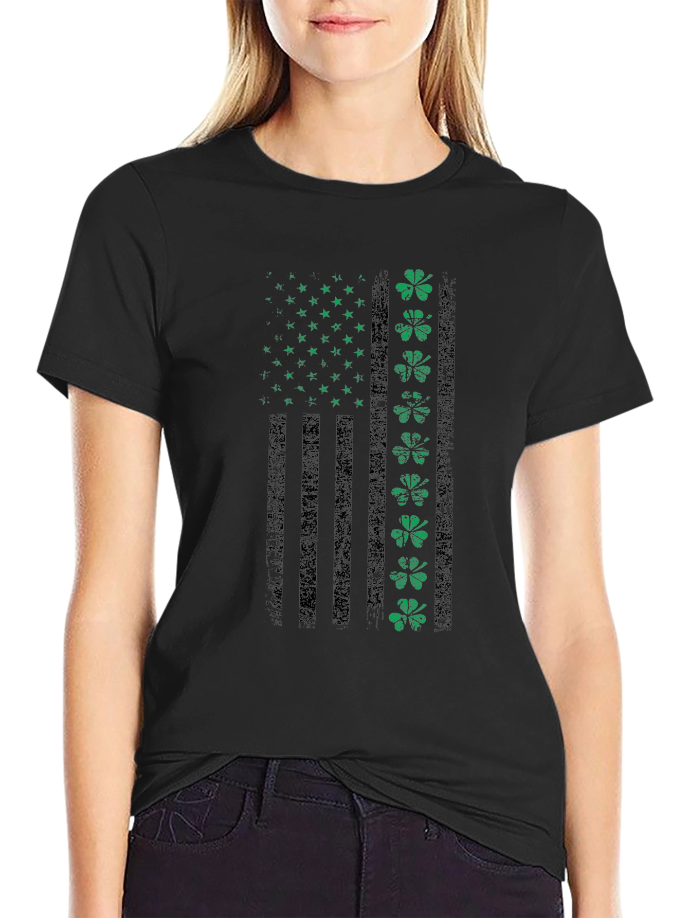 St. Patricks Day Shamrock Flag T-Shirt