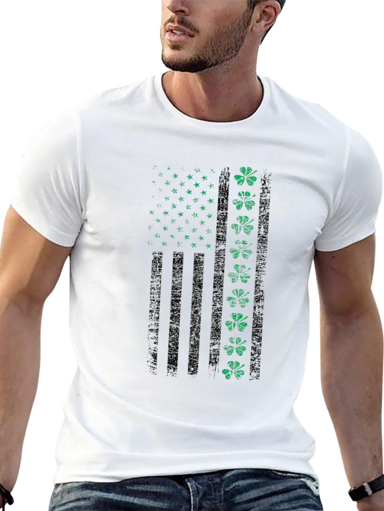 St. Patricks Day Shamrock Flag T-Shirt