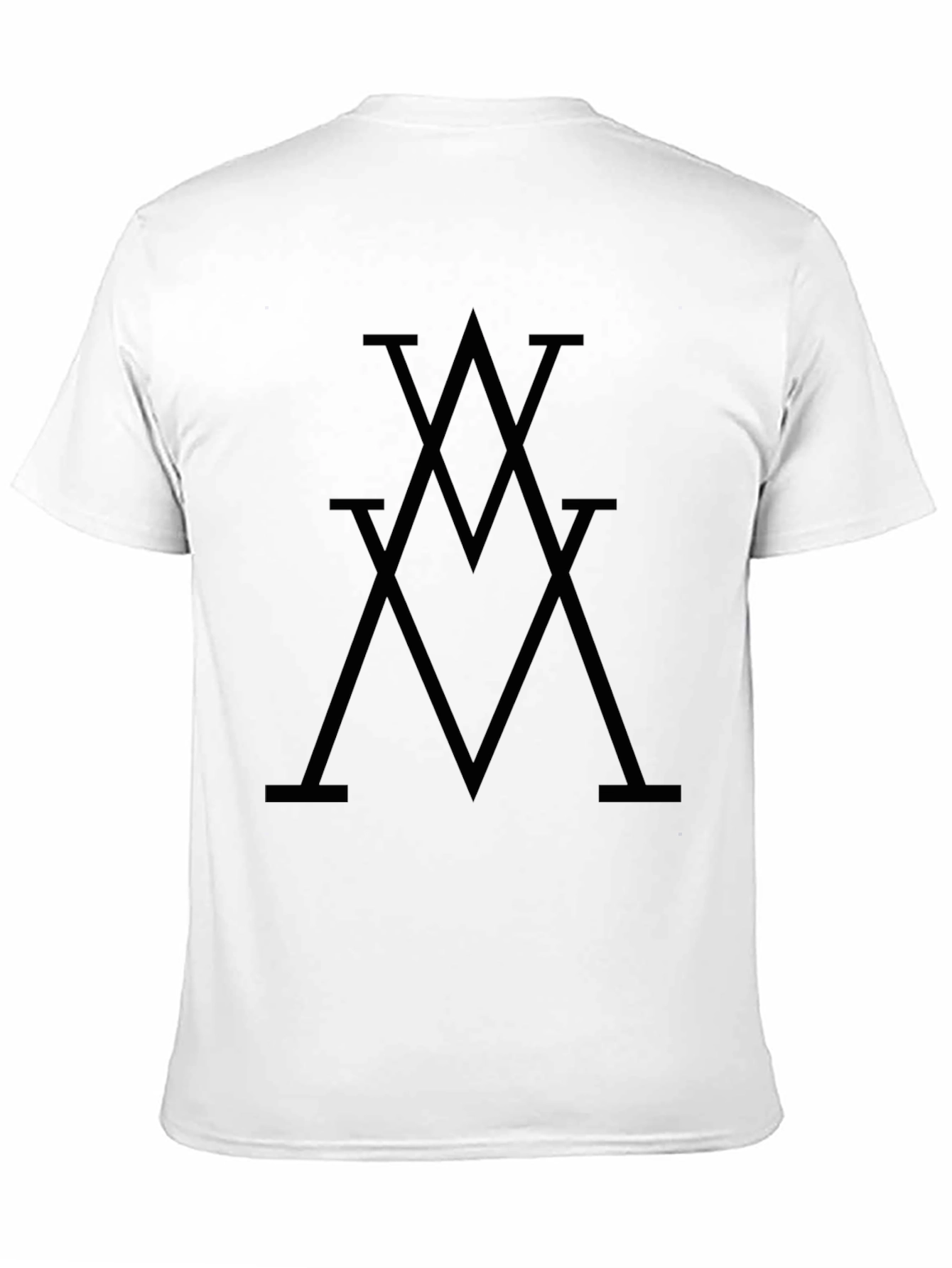 Modern Black Graphic Tee - Geometric Design