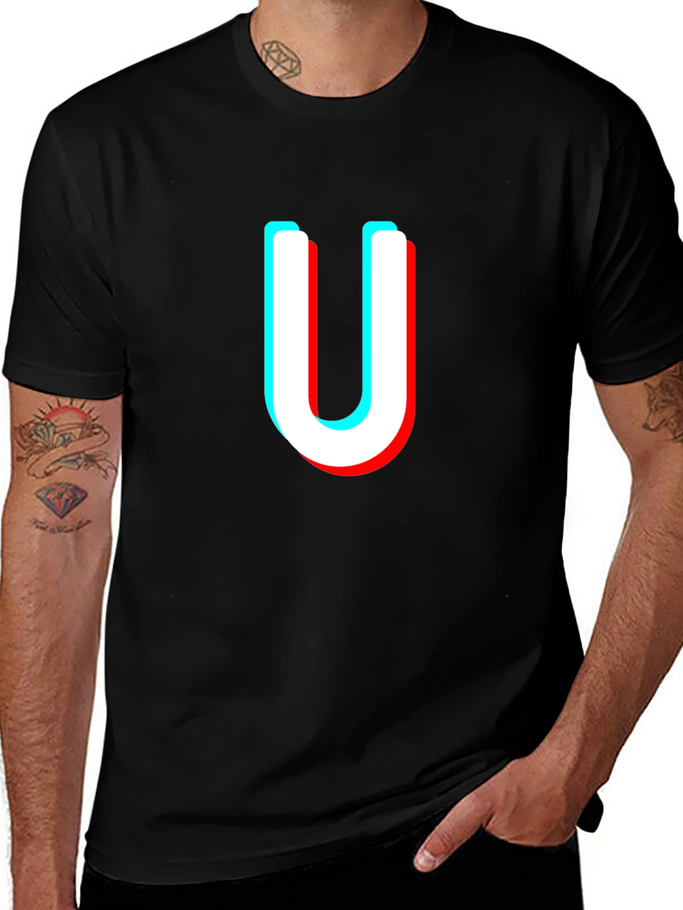 Stereoscopic U Graphic Tee