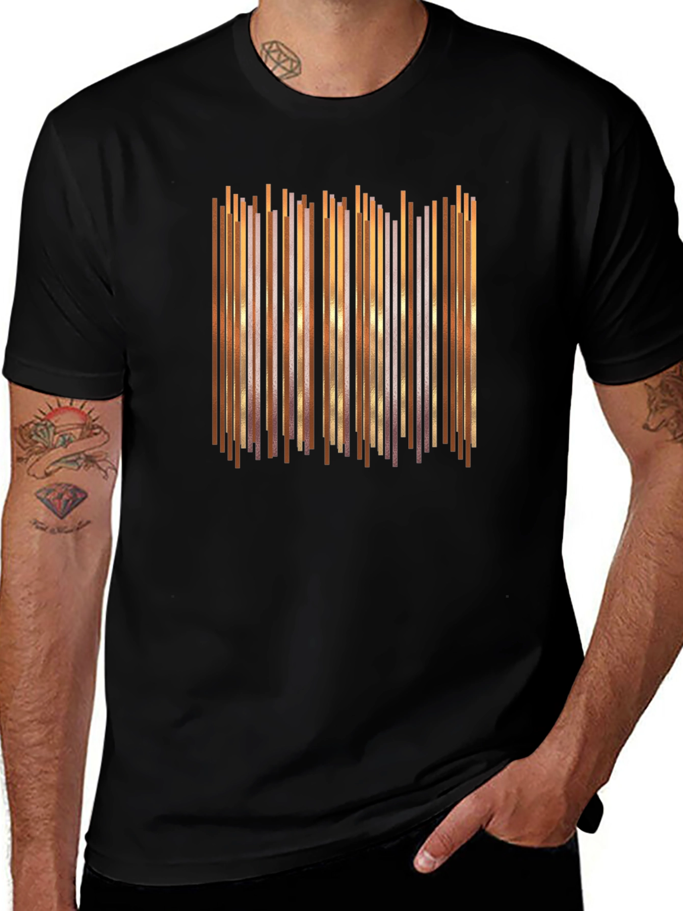 Abstract Line Art Graphic T-Shirt