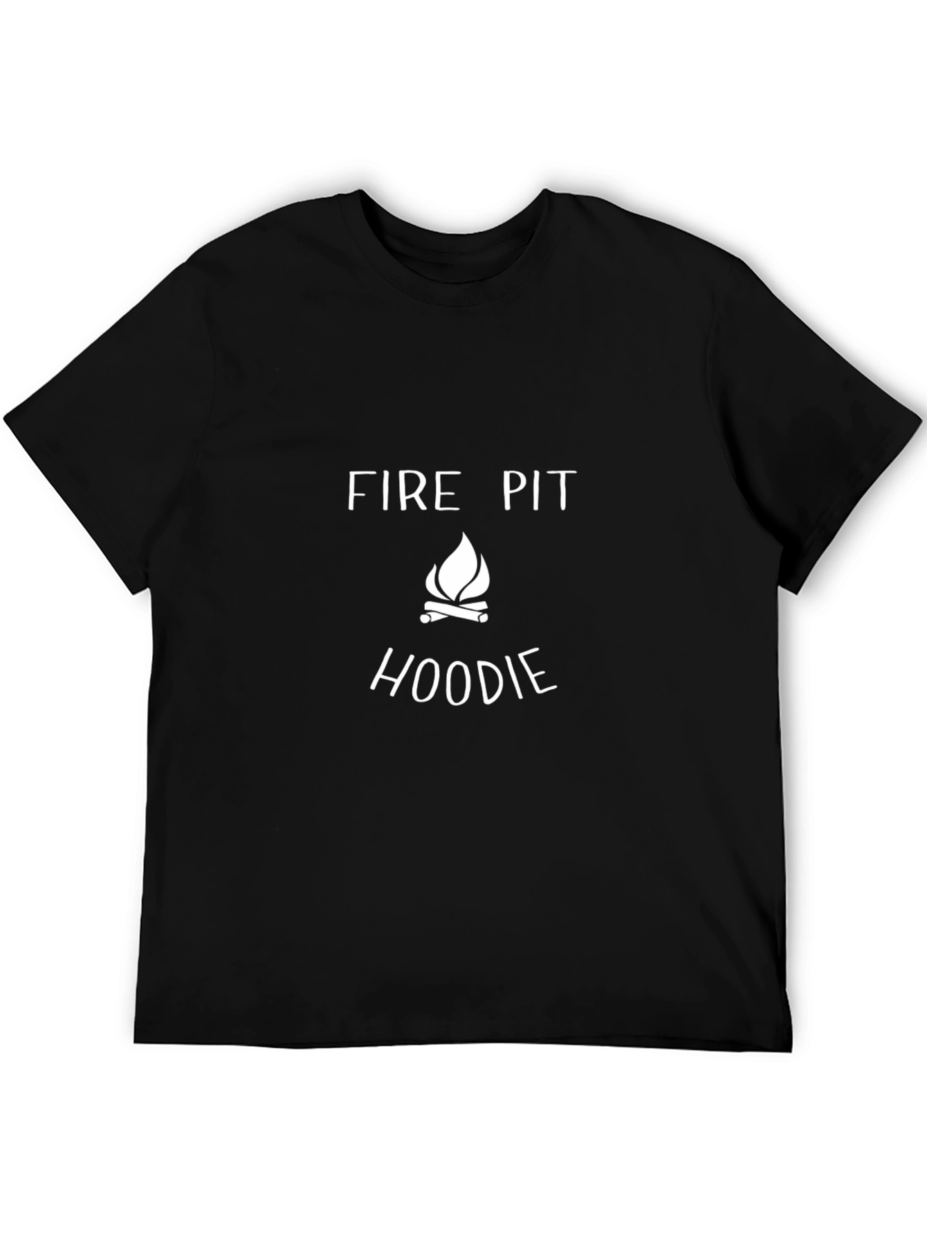 Fire Pit Hoodie Graphic Tee - Black