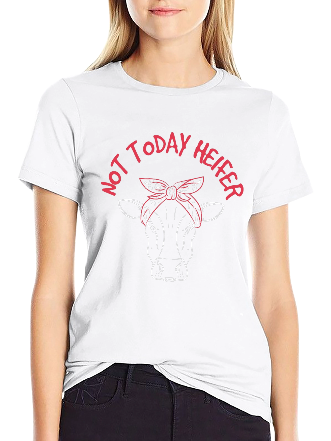 Not Today Heifer Graphic Tee - Black