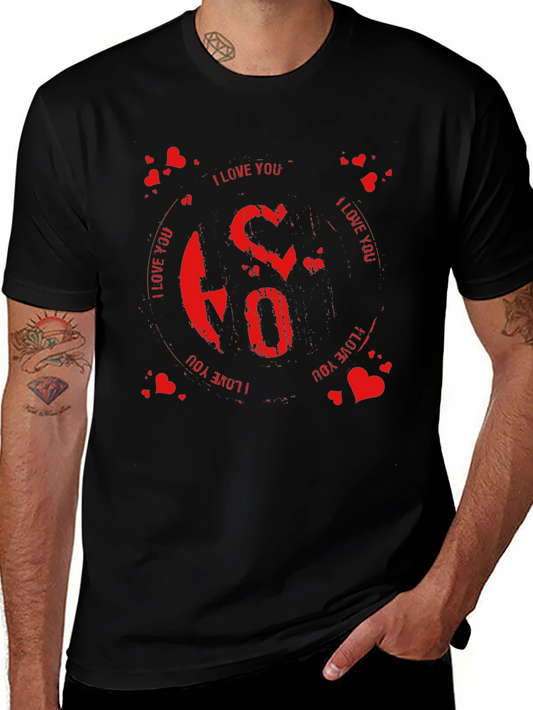 I Love You Graphic Black T-Shirt