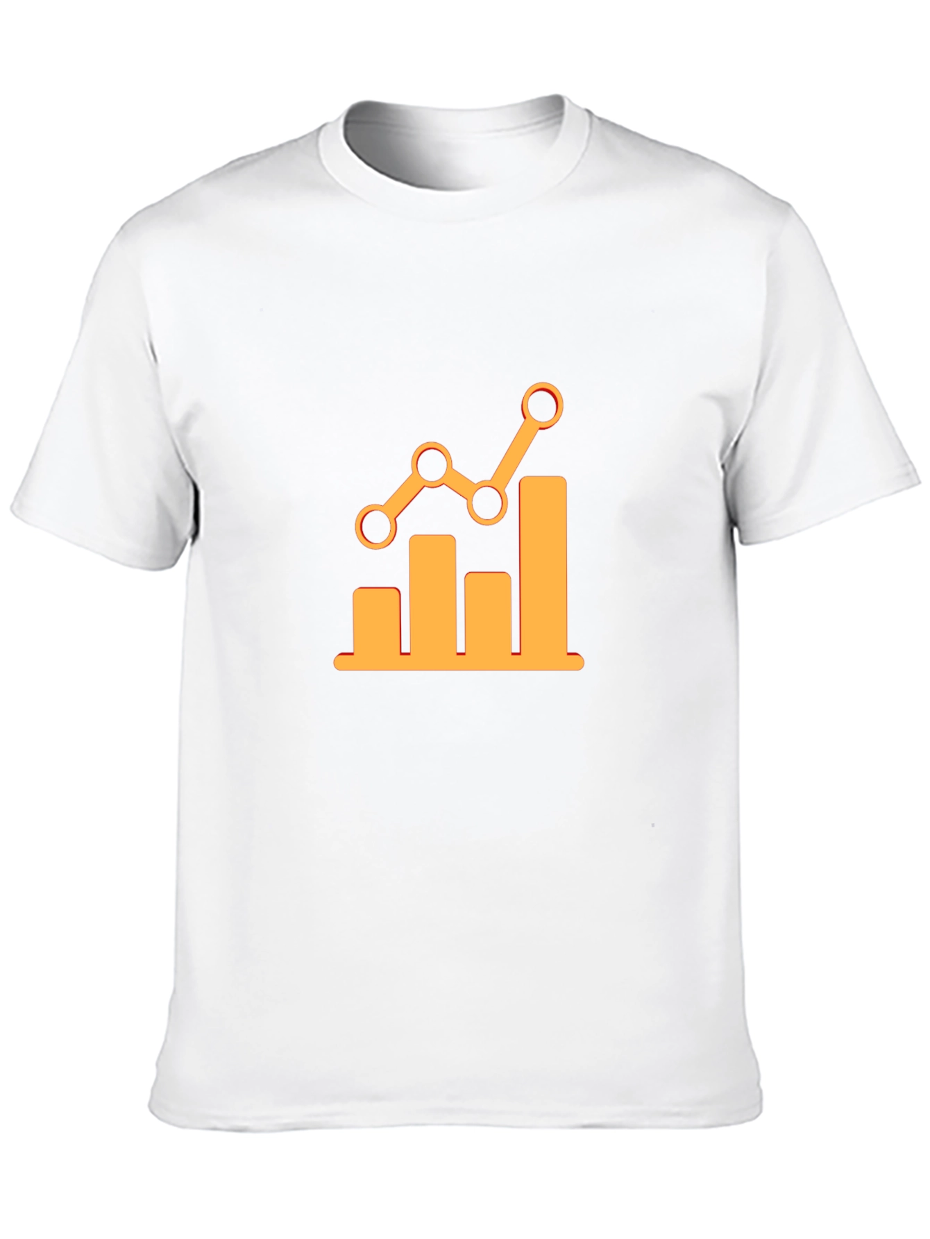 Trendy Black Tee with Growth Chart Graphic