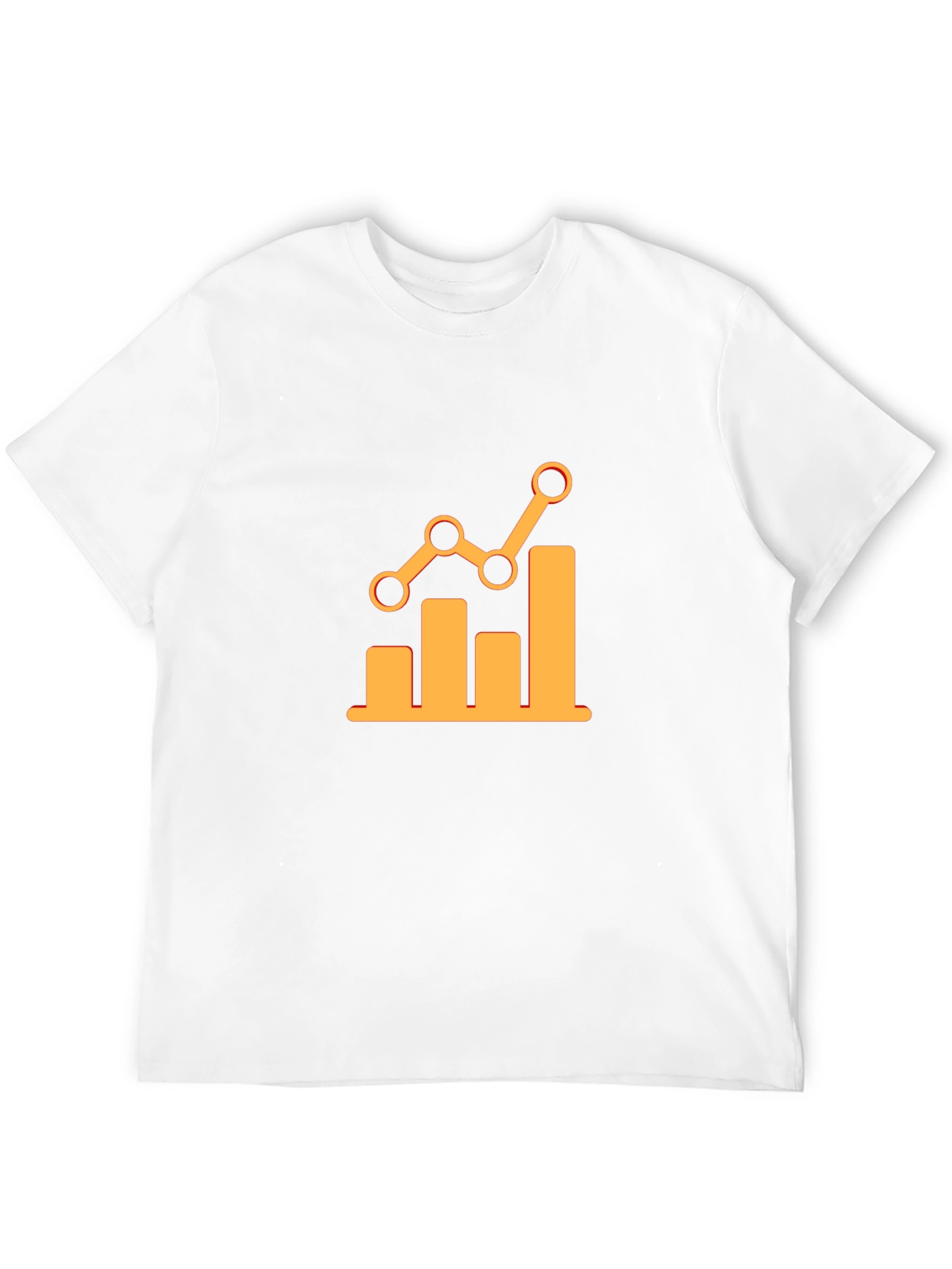 Trendy Black Tee with Growth Chart Graphic