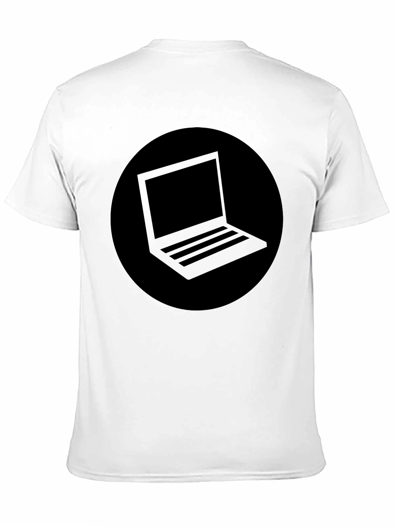Minimalist Laptop Graphic Black T-Shirt