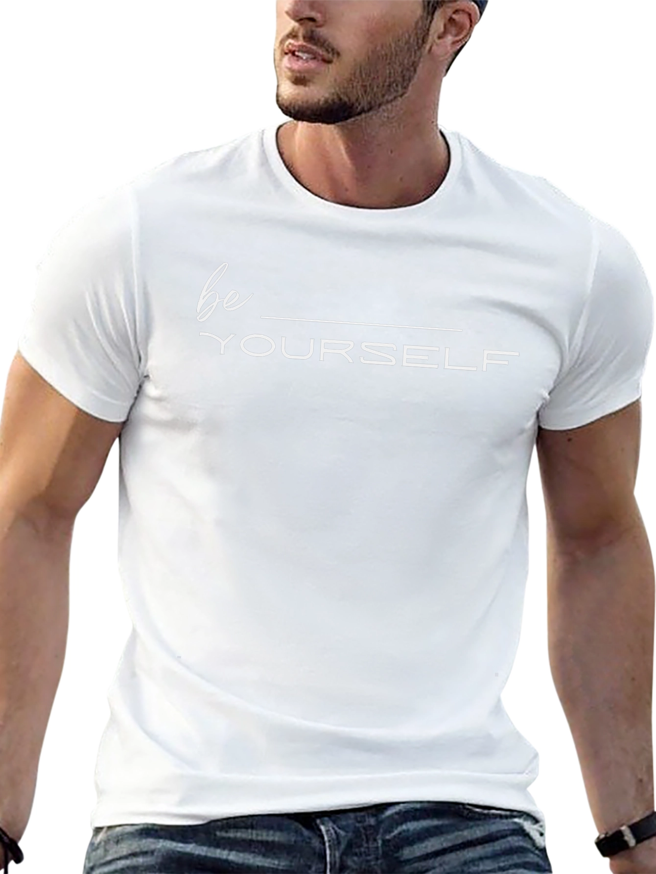 Be Yourself Black Graphic Tee