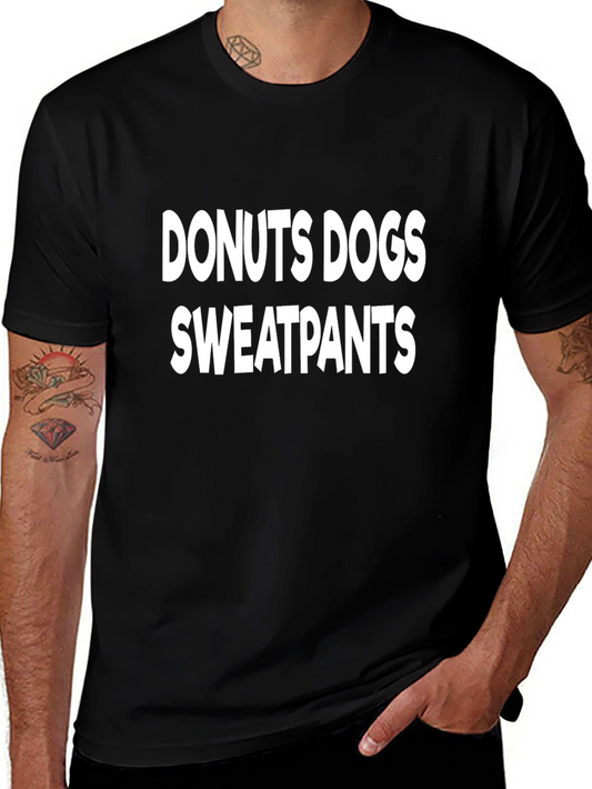 Donuts Dogs Sweatpants Graphic Tee