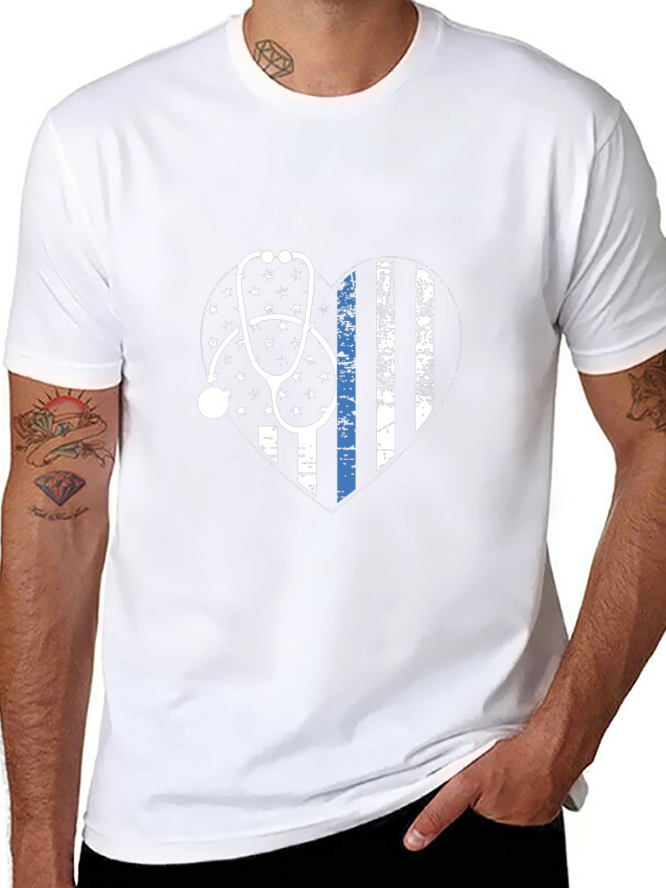 Nurse/Police Love Heart T-Shirt