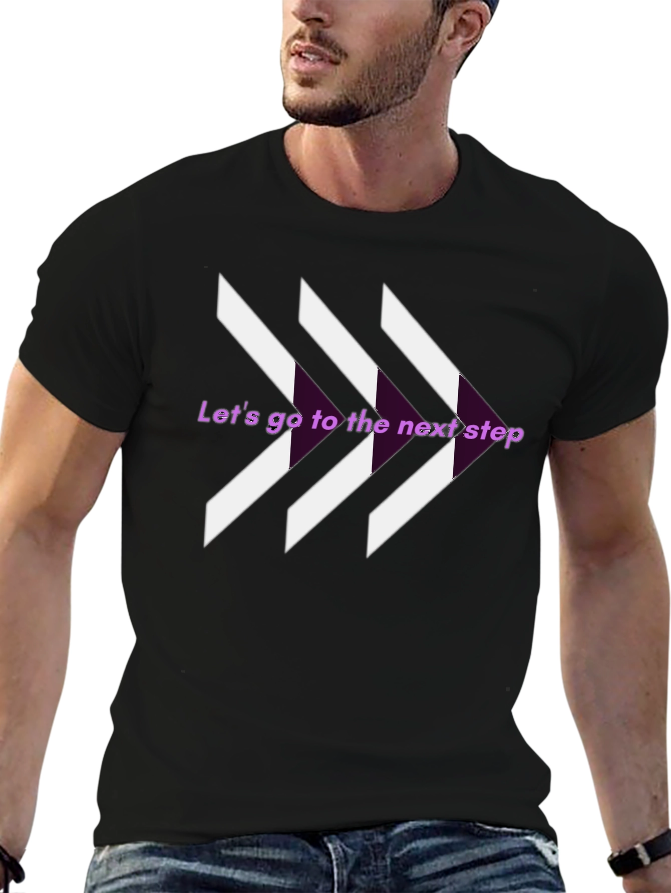 Next Step Graphic Tee - Stylish Arrow Design