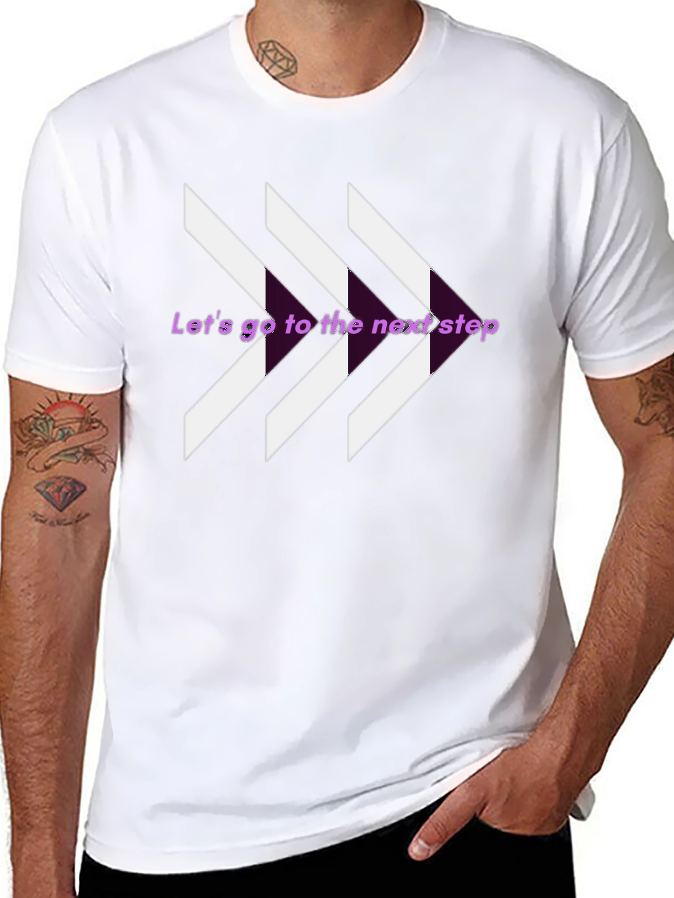 Next Step Graphic Tee - Stylish Arrow Design