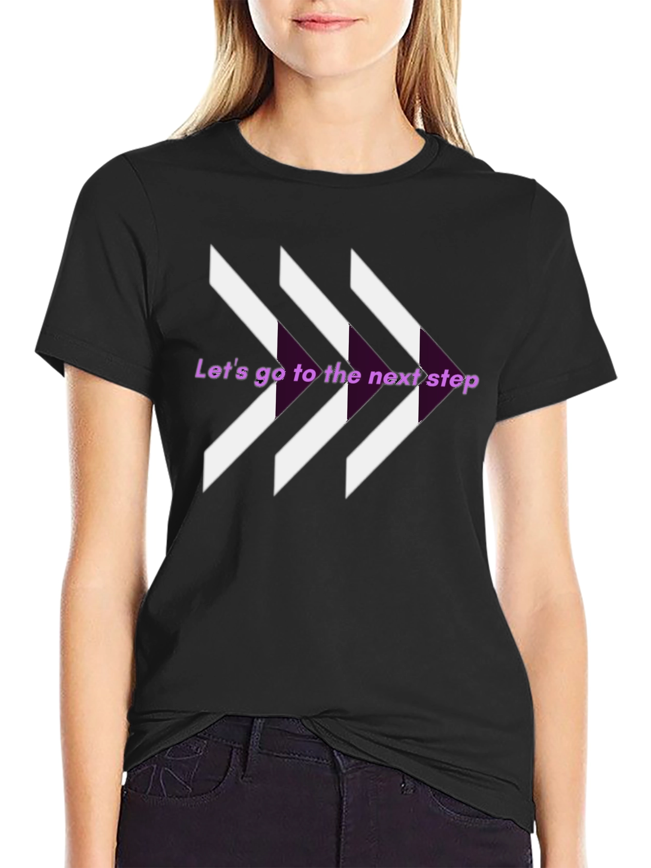 Next Step Graphic Tee - Stylish Arrow Design