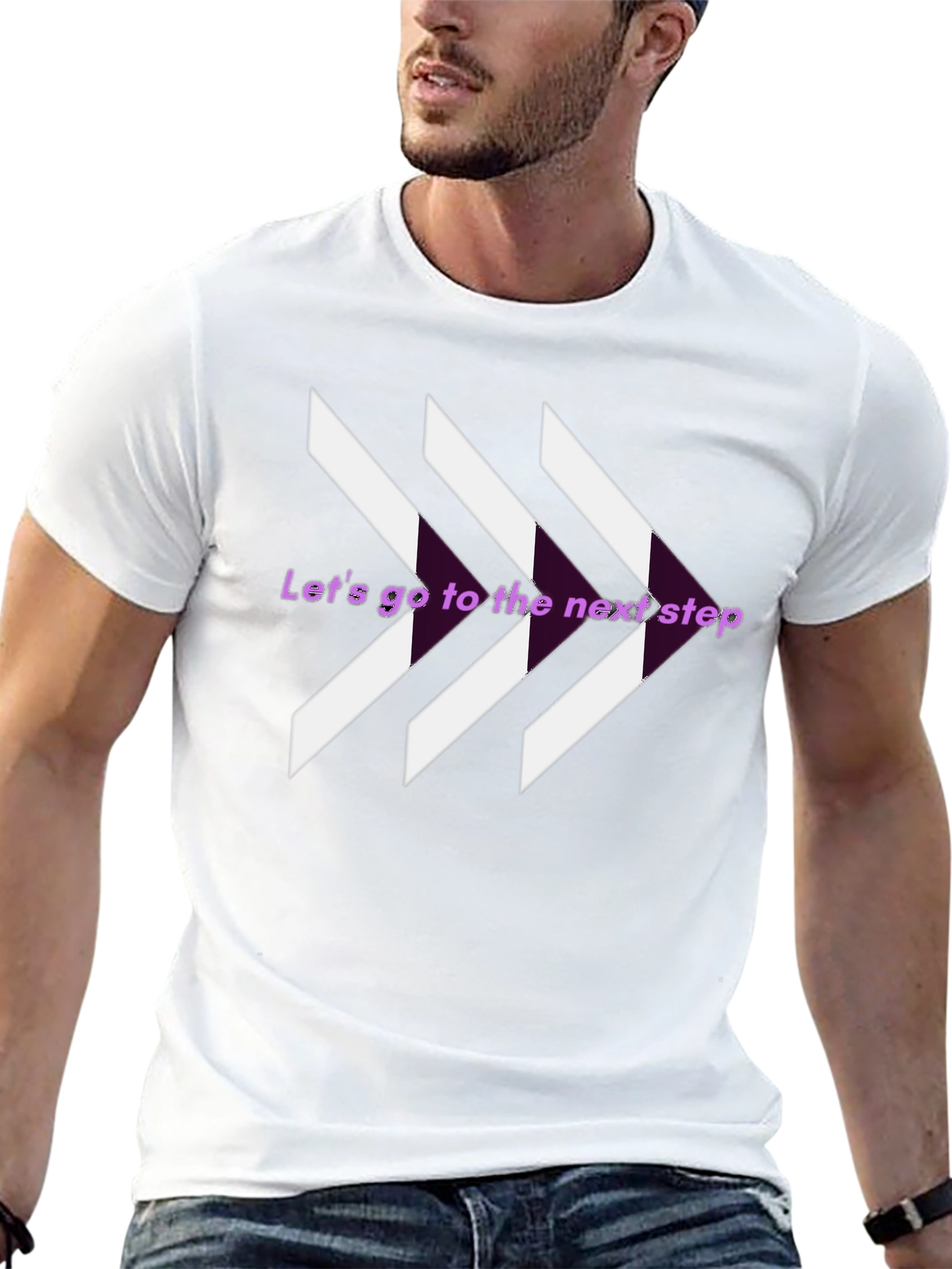 Next Step Graphic Tee - Stylish Arrow Design