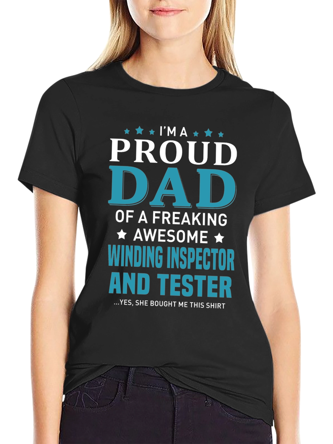Proud Dad Winding Inspector & Tester Graphic T-Shirt