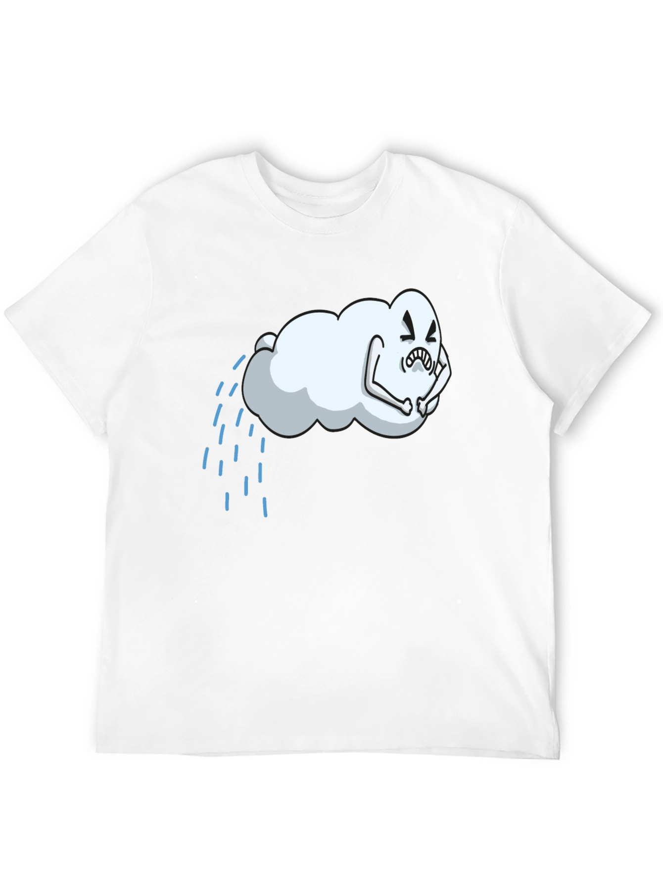 Rain Cloud Graphic Tee - Soft Cotton Blend