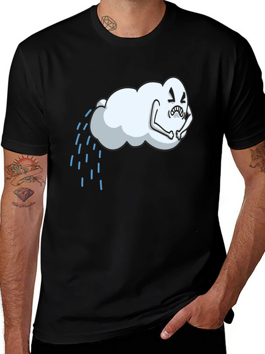 Rain Cloud Graphic Tee - Soft Cotton Blend