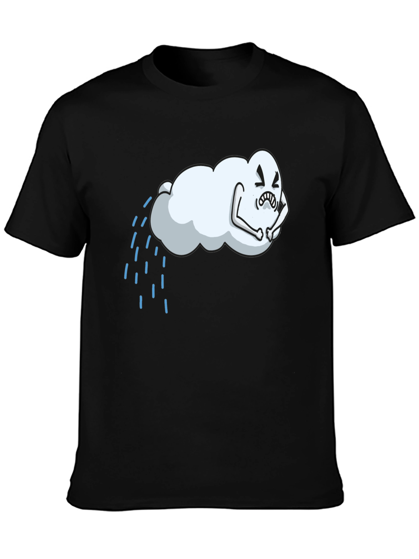 Rain Cloud Graphic Tee - Soft Cotton Blend
