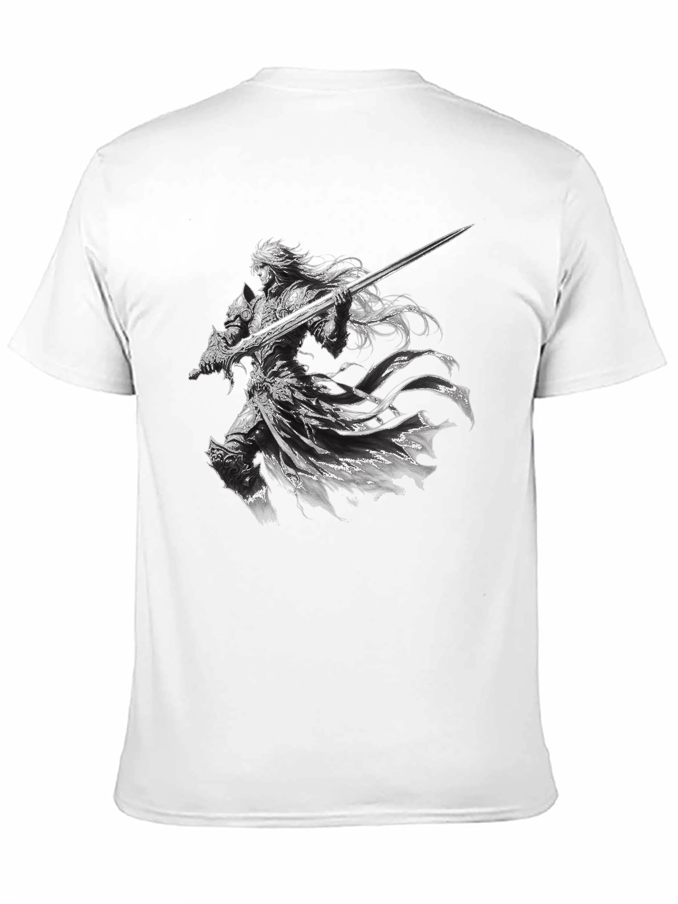 Warrior Graphic Print Black T-Shirt