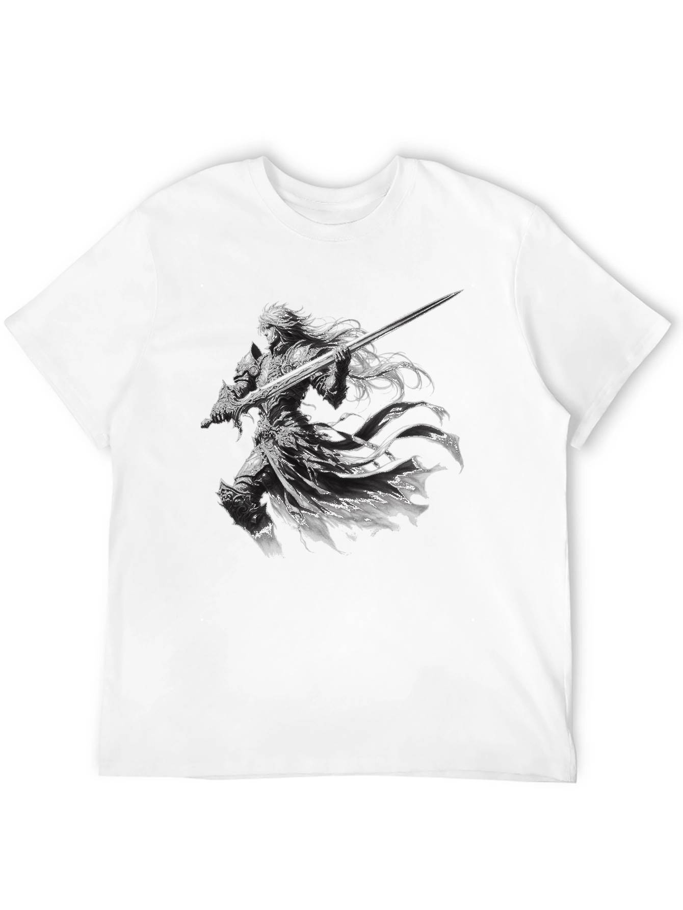 Warrior Graphic Print Black T-Shirt