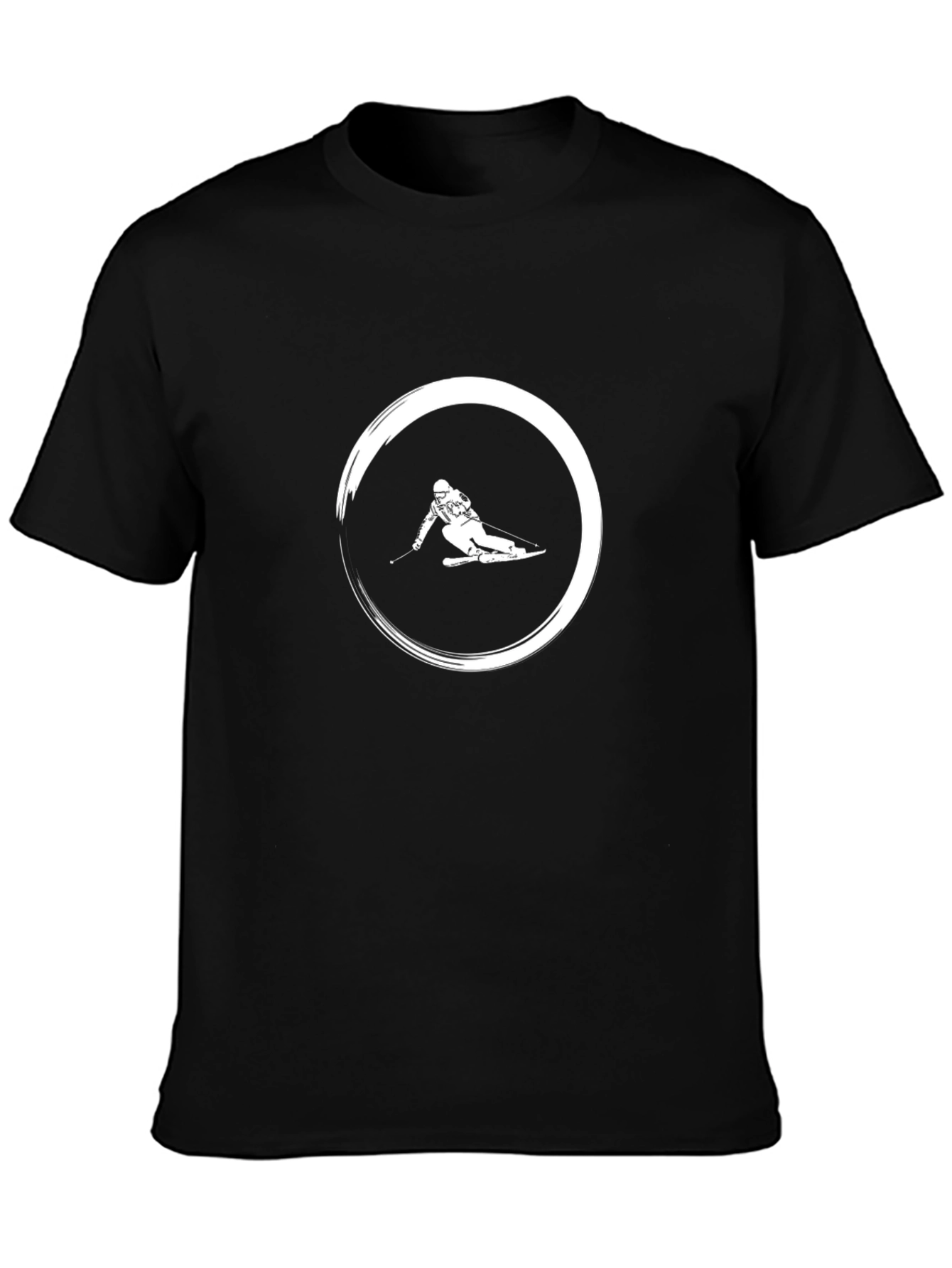 Black Ski Circle Graphic Tee