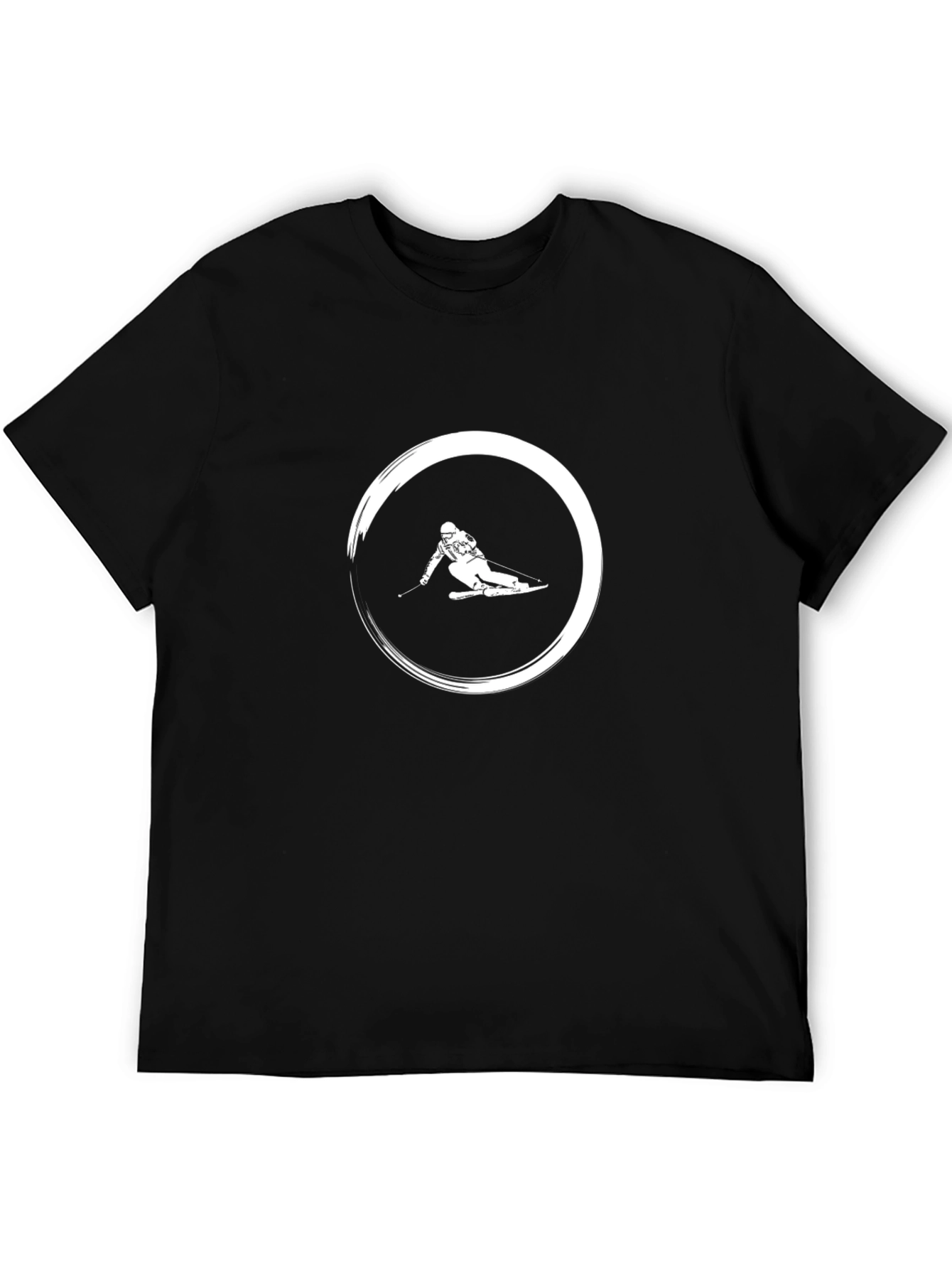 Black Ski Circle Graphic Tee