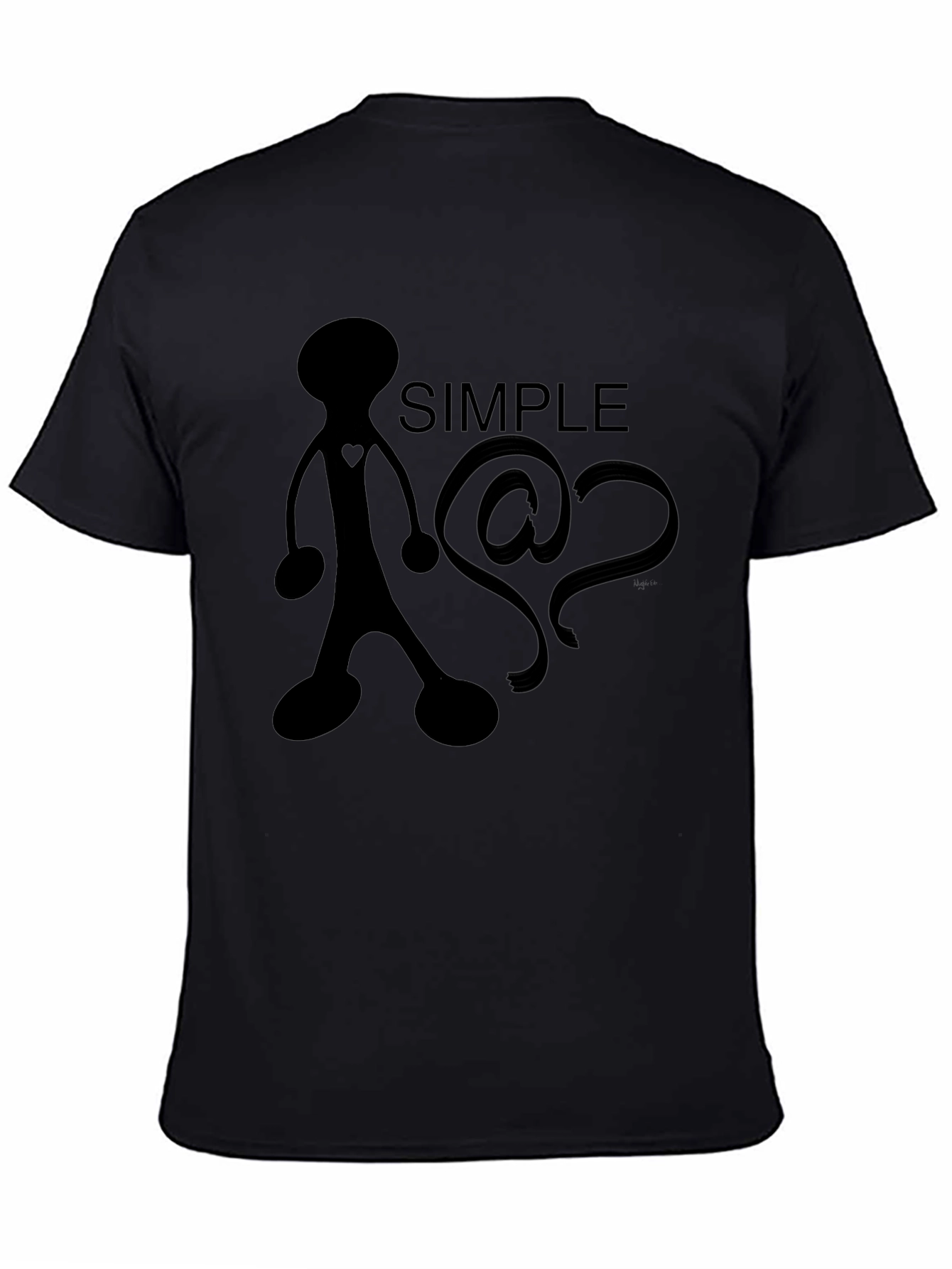 Simple@? Black Graphic Tee