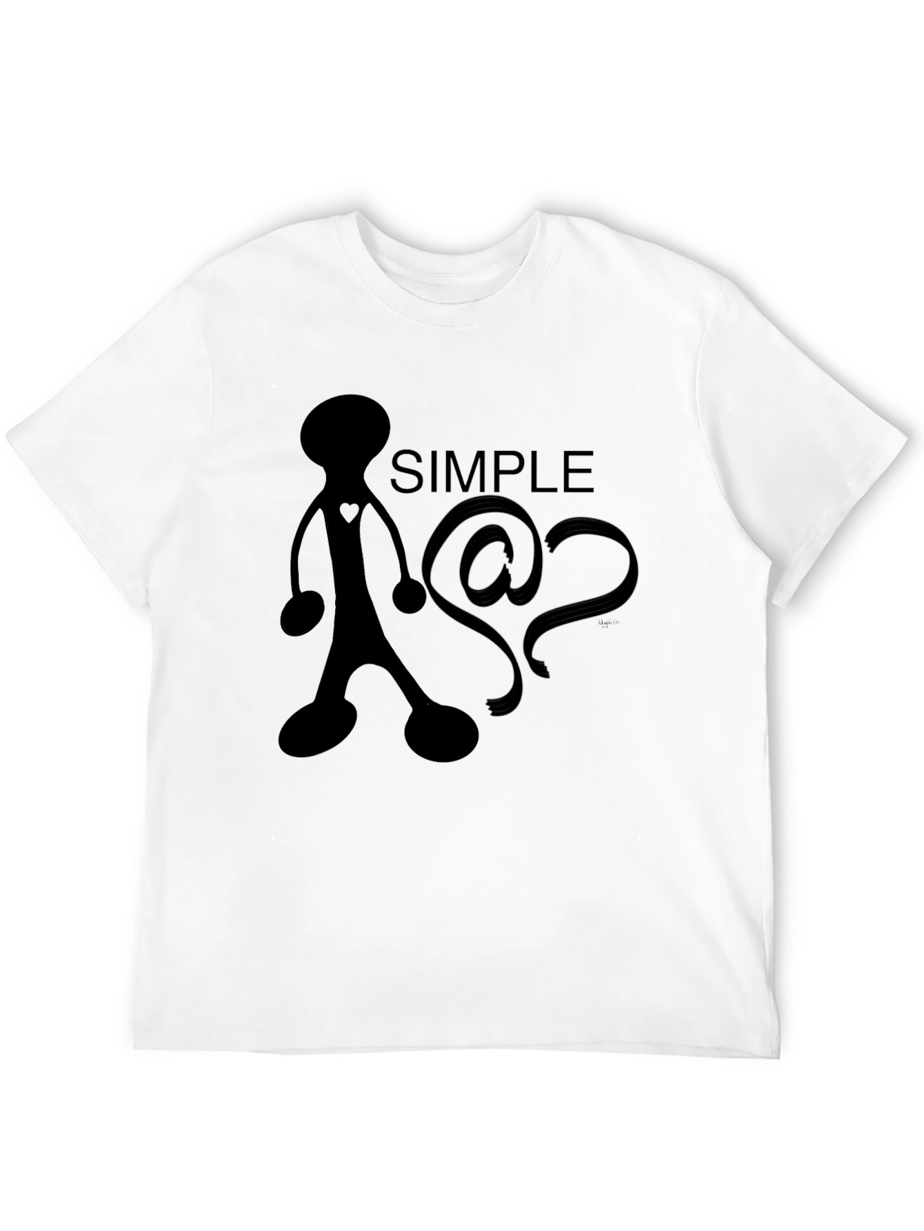Simple@? Black Graphic Tee
