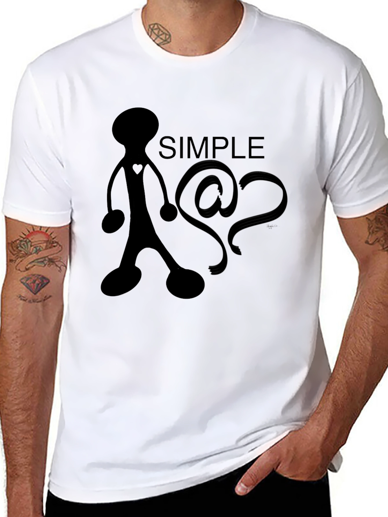 Simple@? Black Graphic Tee