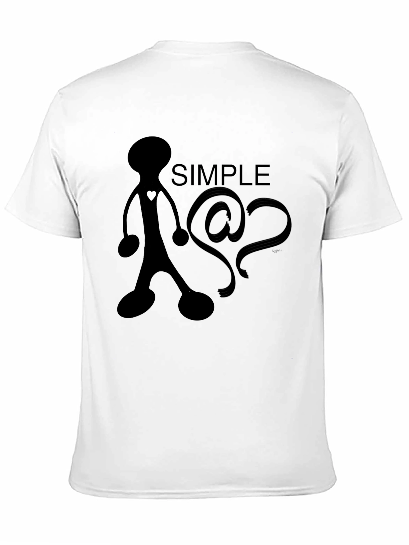 Simple@? Black Graphic Tee