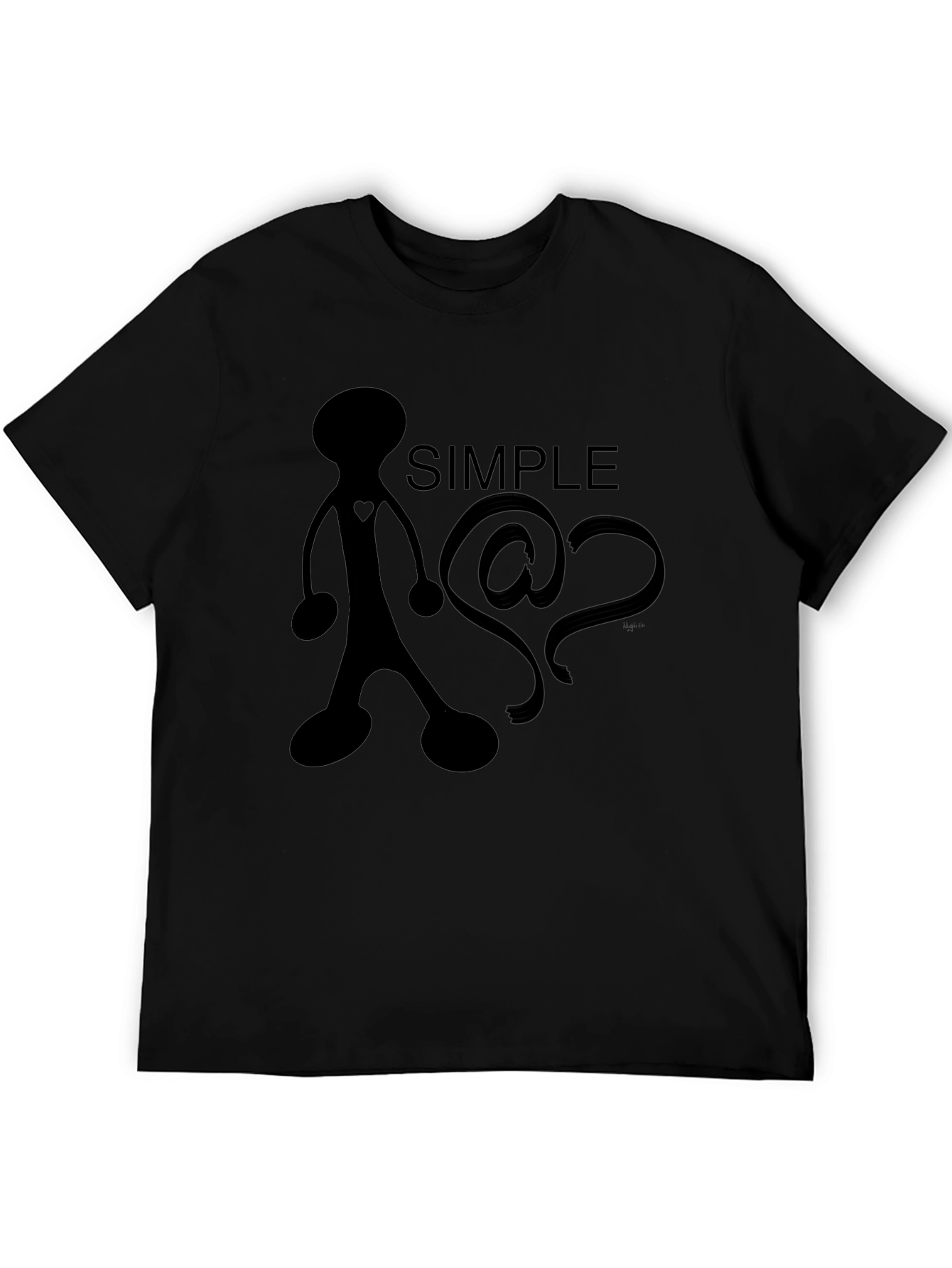 Simple@? Black Graphic Tee