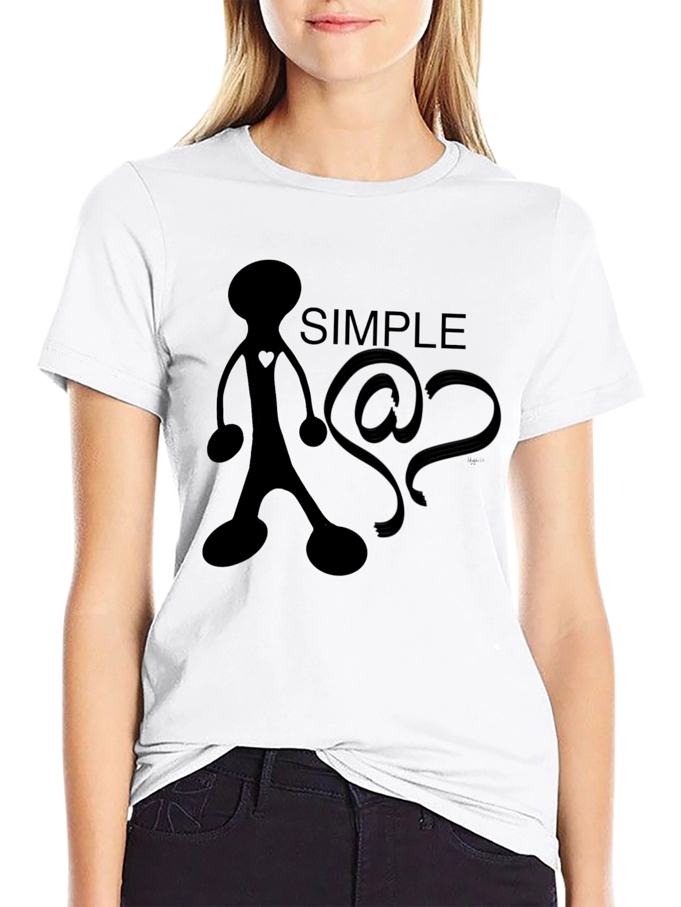 Simple@? Black Graphic Tee