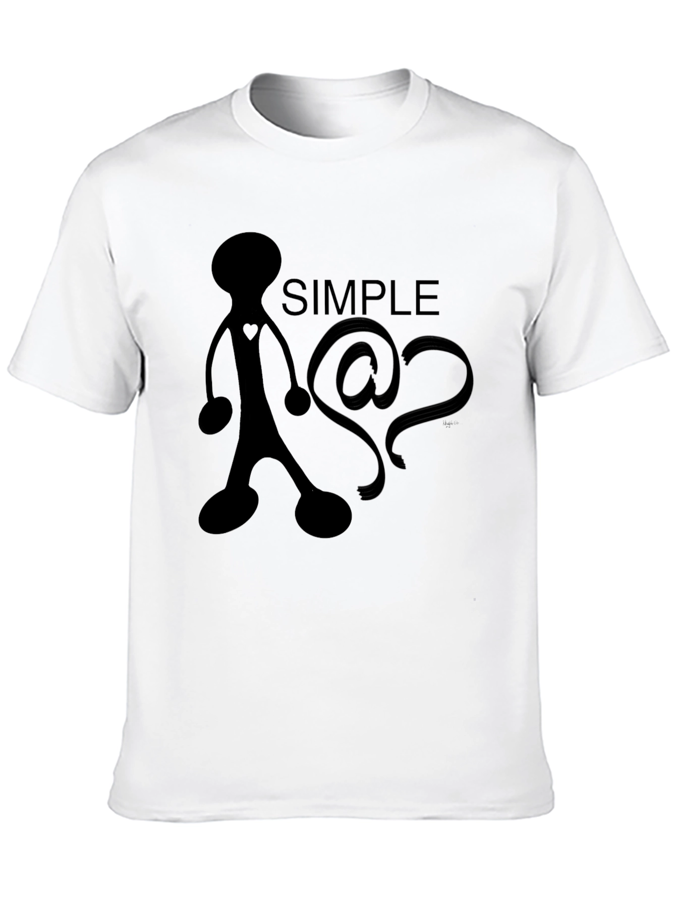 Simple@? Black Graphic Tee