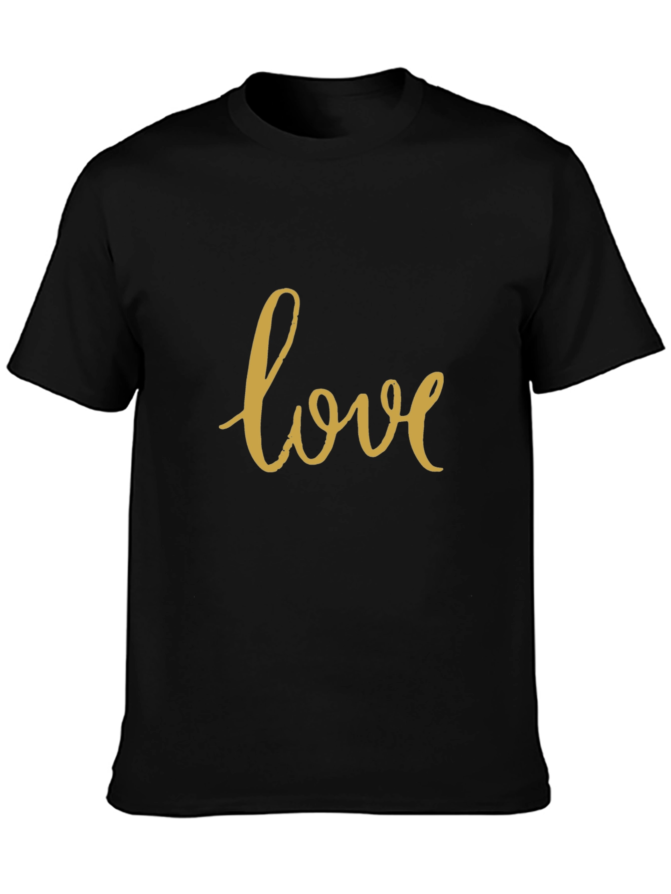 Love Script Black Tee - Stylish Casual Wear